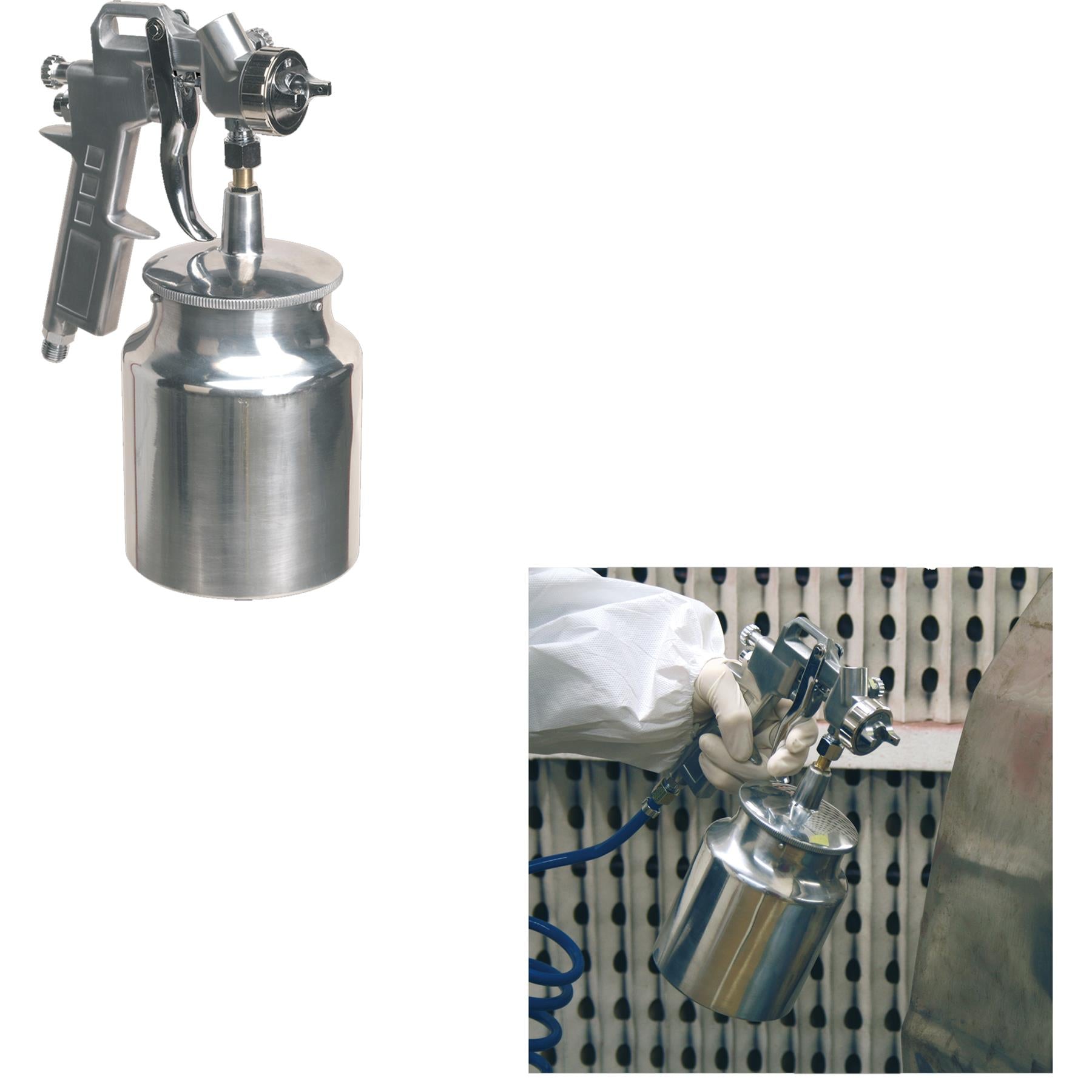 Sealey Spray Gun Suction Feed General Purpose 1.5mm Set-Up