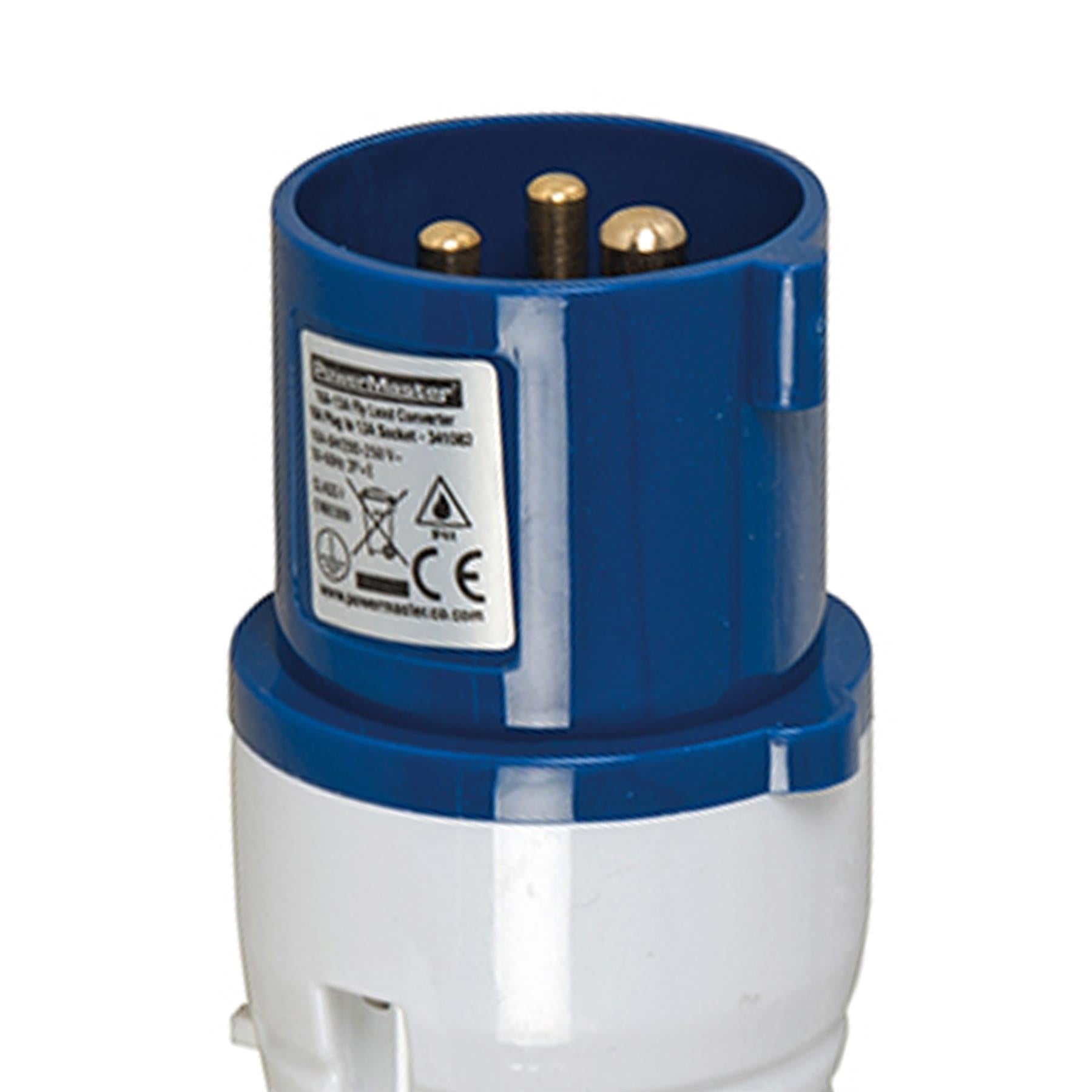 Socket Cable Fly Lead Converter 16A-13A Plug to Max 250V Socket