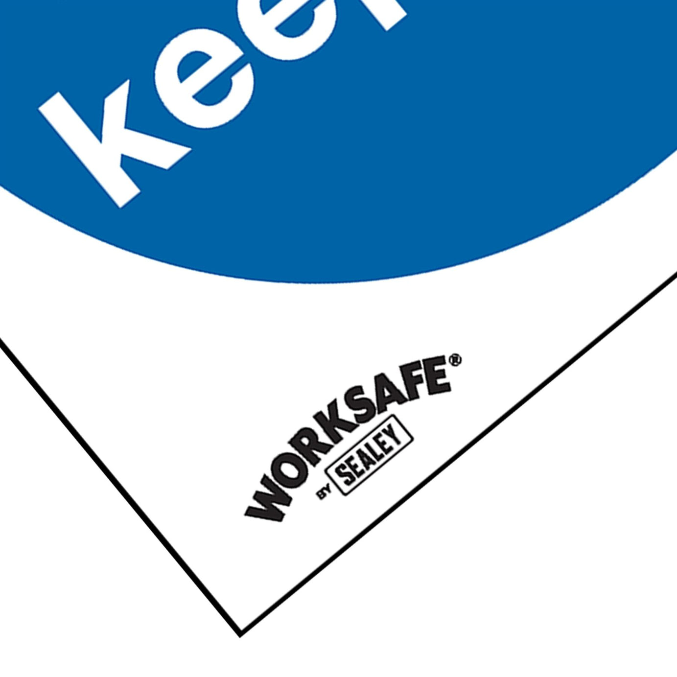 Sealey Safety Sign-Automatic Fire Door Keep Clear-Self-Adhes.-Pk10
