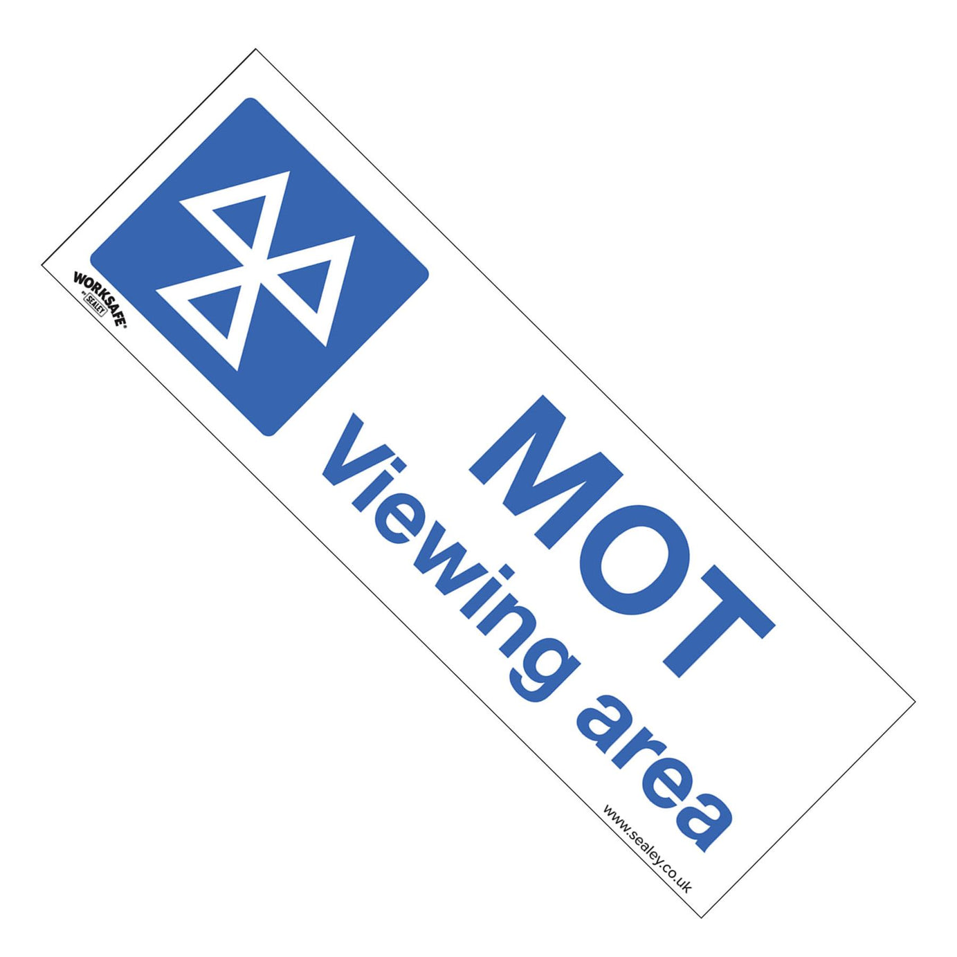 Sealey Safety Sign - MOT Viewing Area - Self-Adhes. - Pack of 10