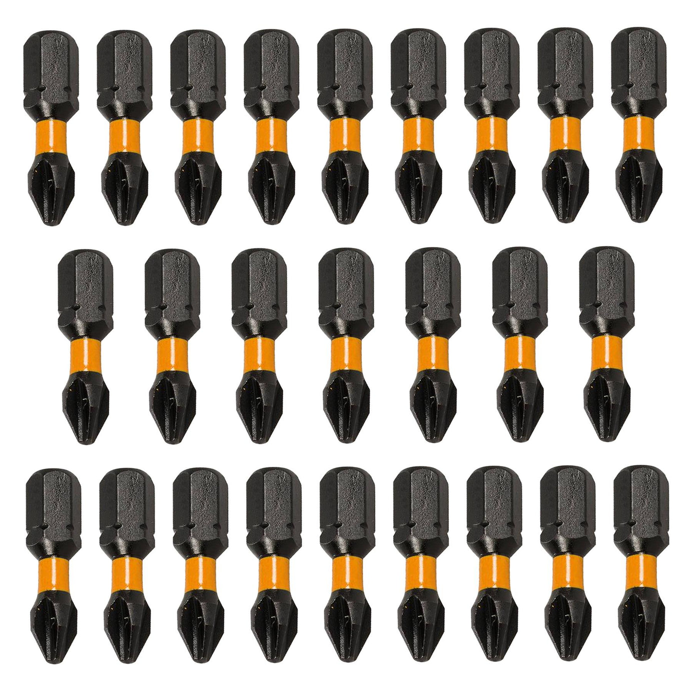 Phillips Screwdriver Impact Bit PH2 High Torque Premium S2 Steel Drills 25pk