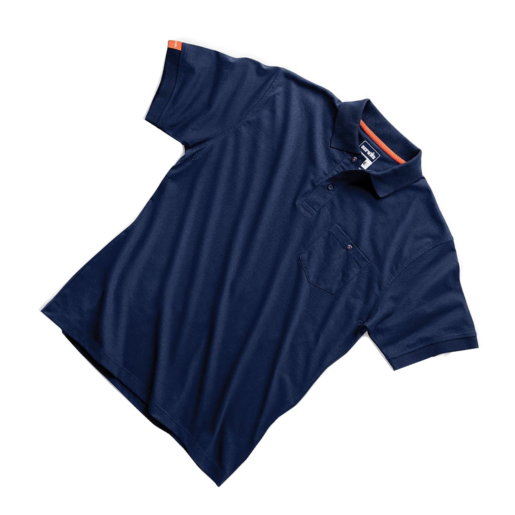 Scruffs Eco Polo Top Work Shirt Navy XXXL | Short Sleeve Workwear