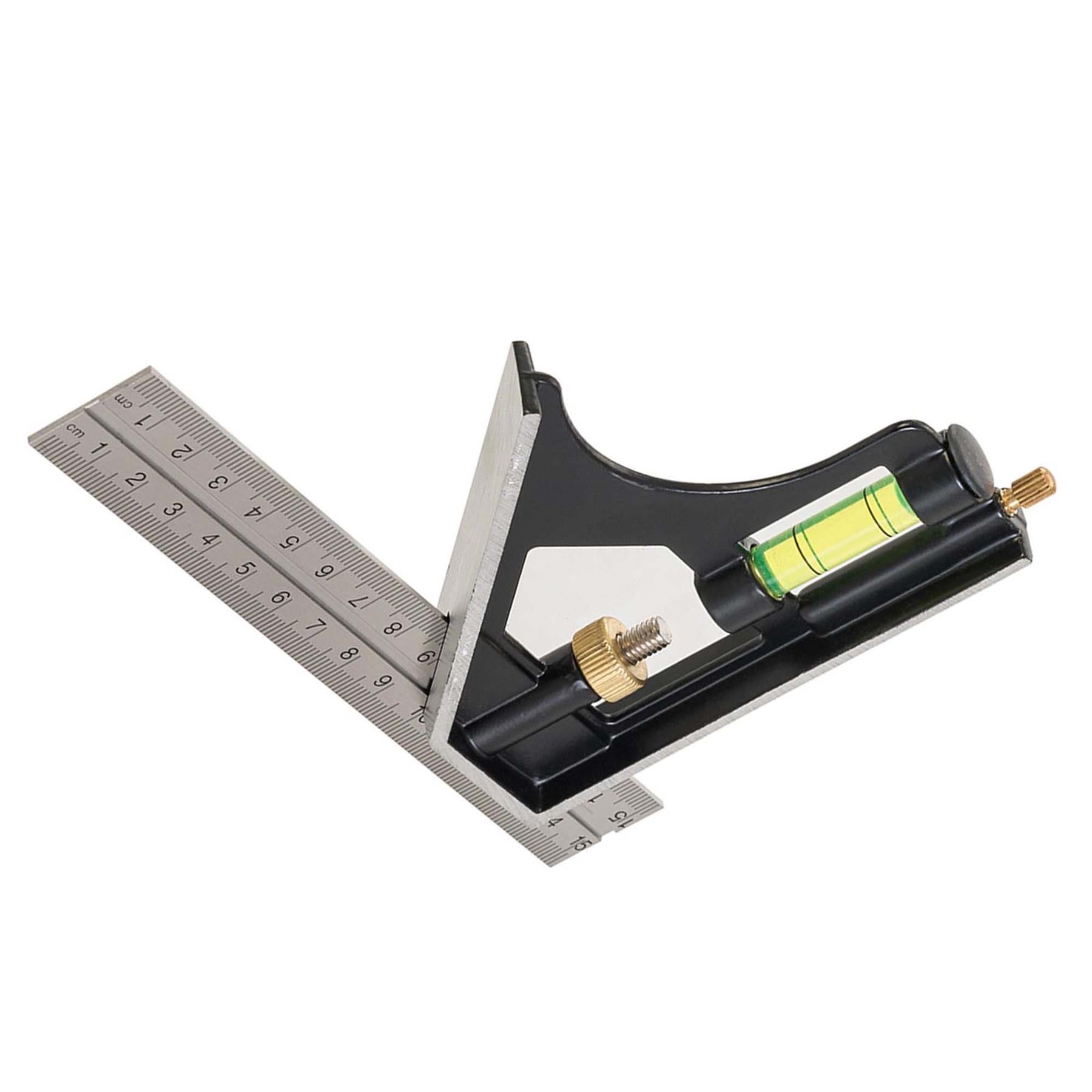 Combination Square Knurled Adjustment Screw With Hardened Steel Blade 150mm