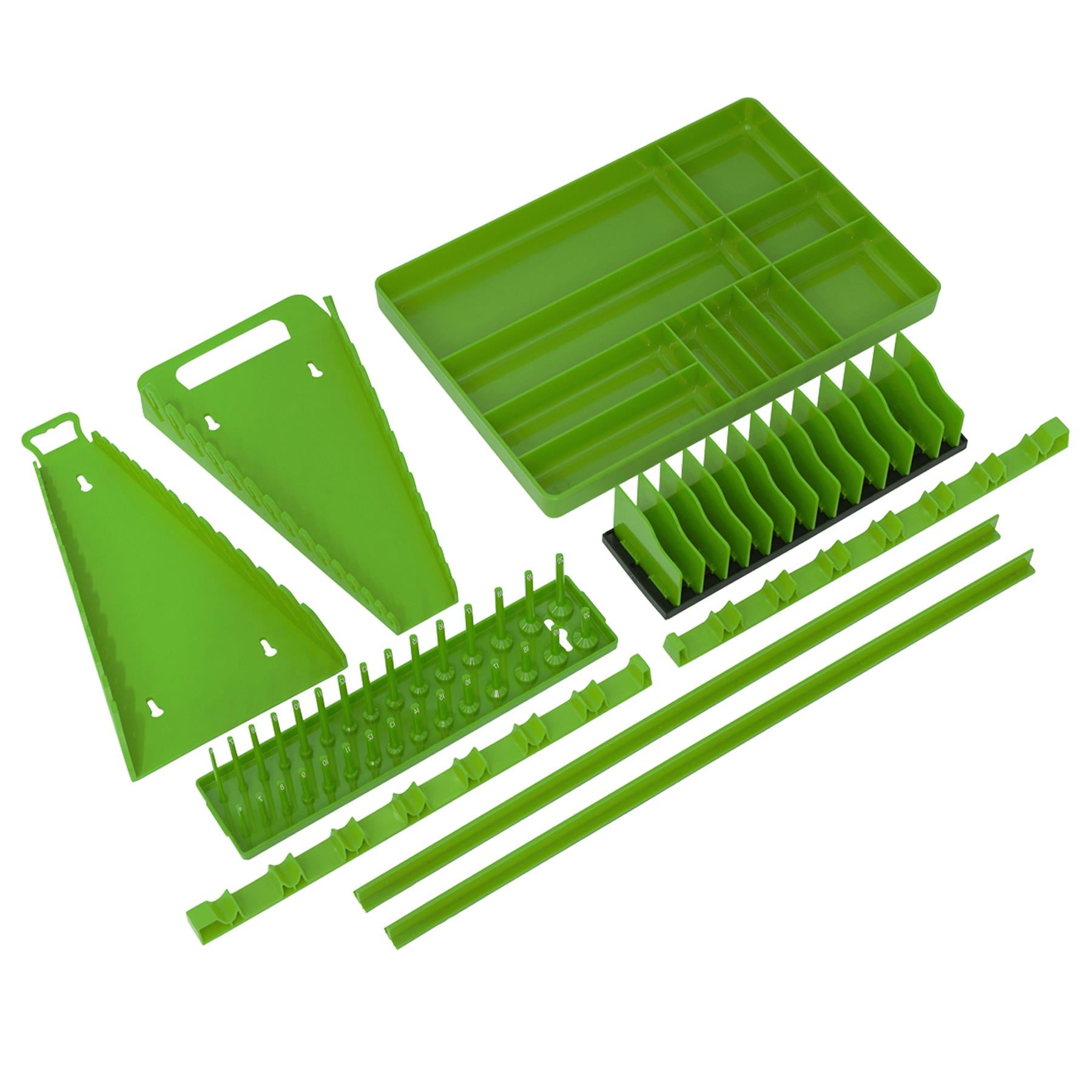 Sealey Tool Storage Organizer Set 9pc - Hi-Vis Green