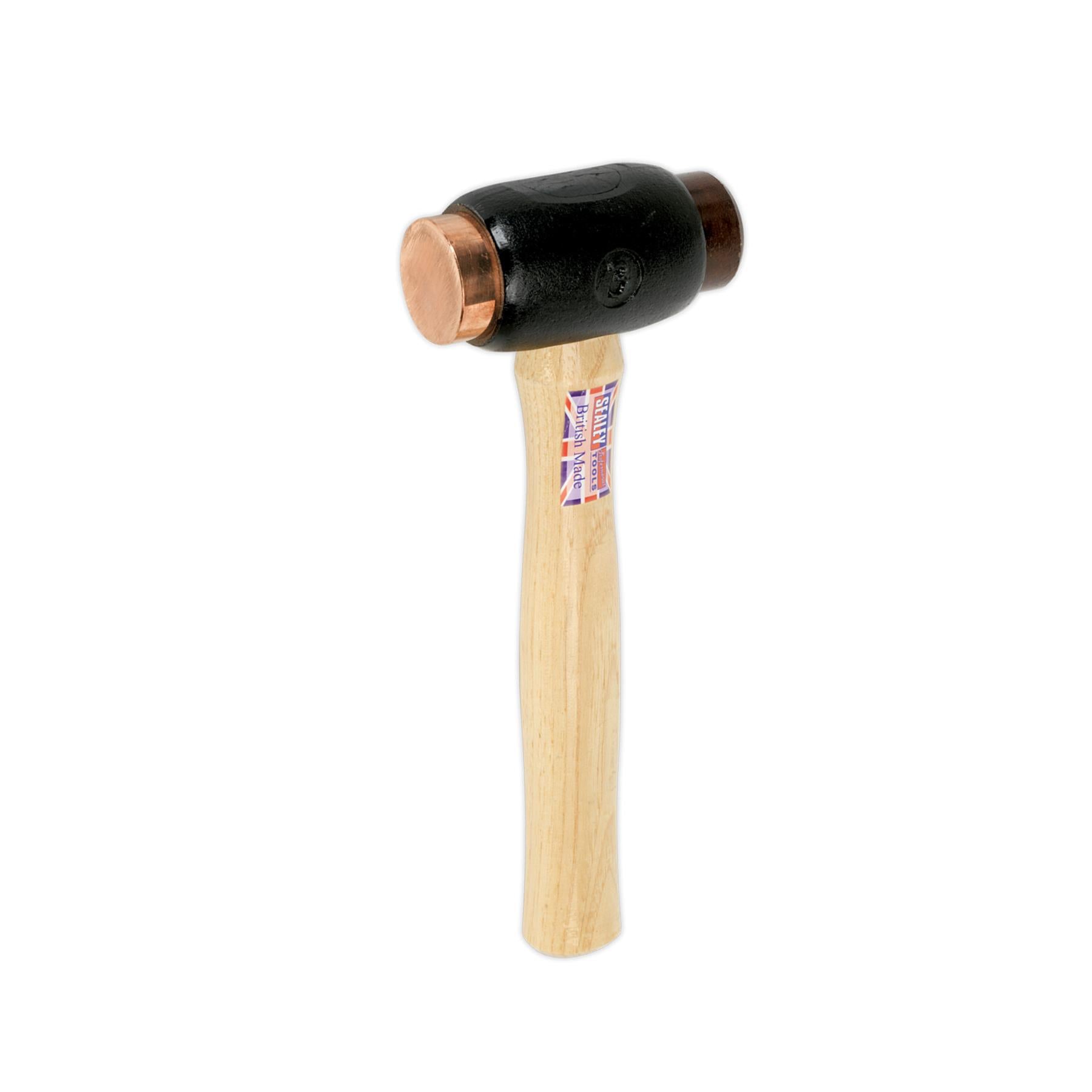 Sealey Copper/Rawhide Faced Hammer 3.5lb Hickory Shaft