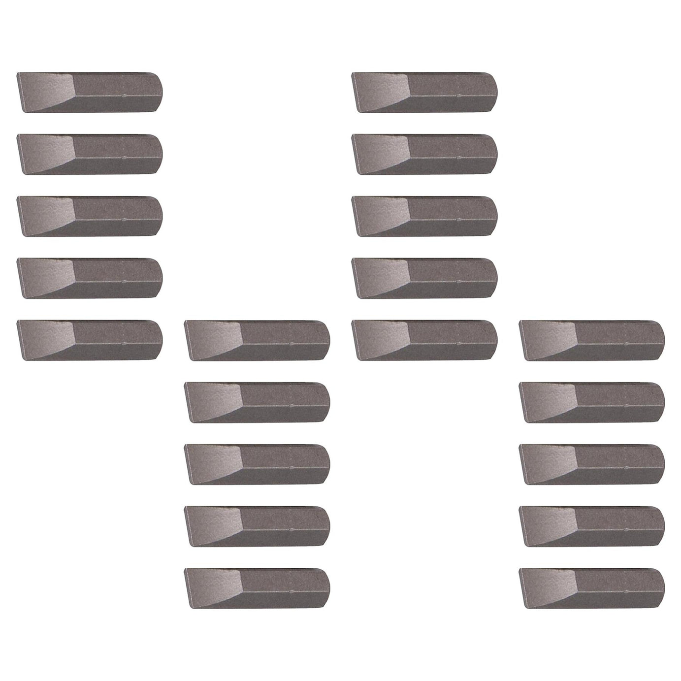 Slotted Screwdriver Bits 7mm CRV Chrome Vanadium Steel 1/4" Hex Drive 20Pcs