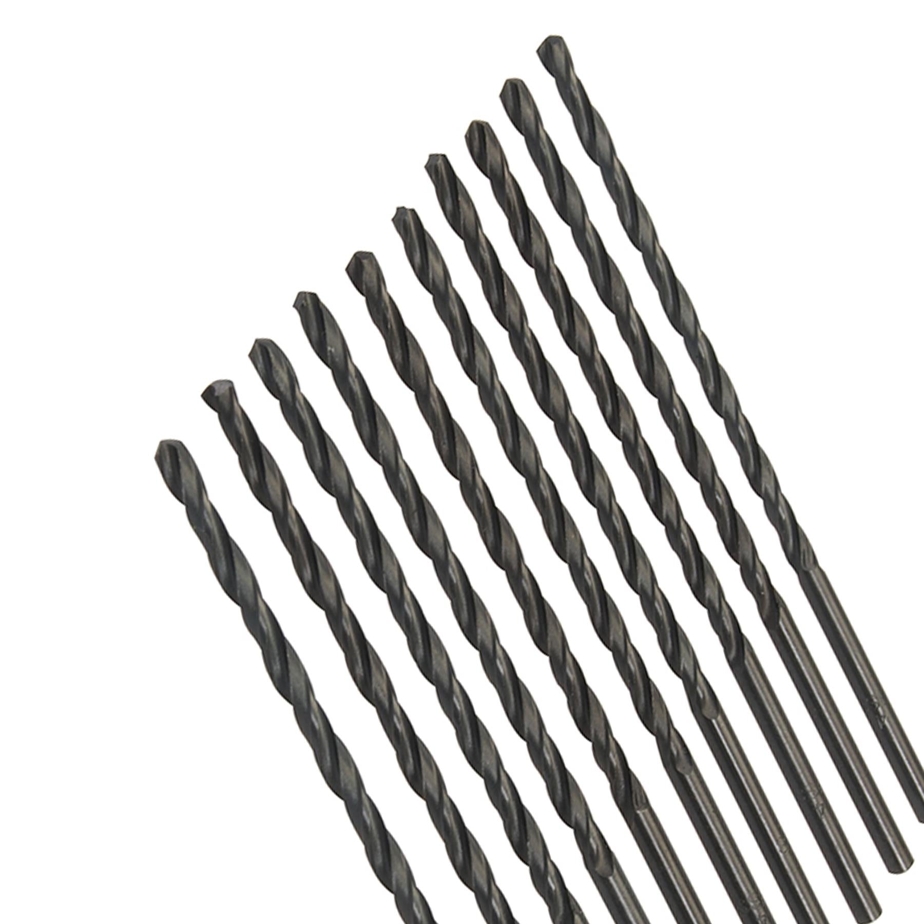 Long HSS Metric Jobber Drill Bits 4mm x 119mm Metal Steel Wood Plastic 10pk