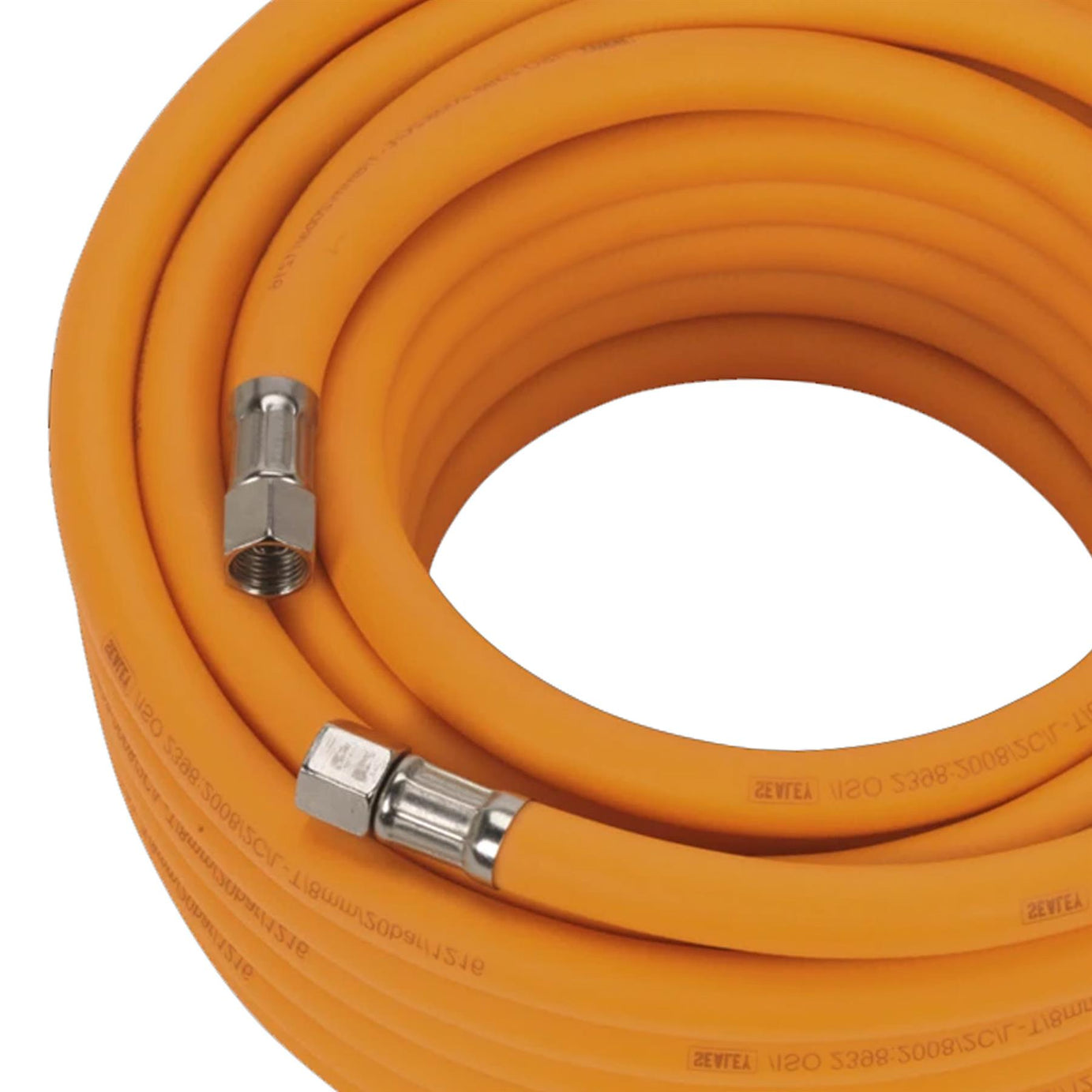 Sealey Air Hose 15m x �8mm Hybrid High-Visibility 1/4"BSP Unions