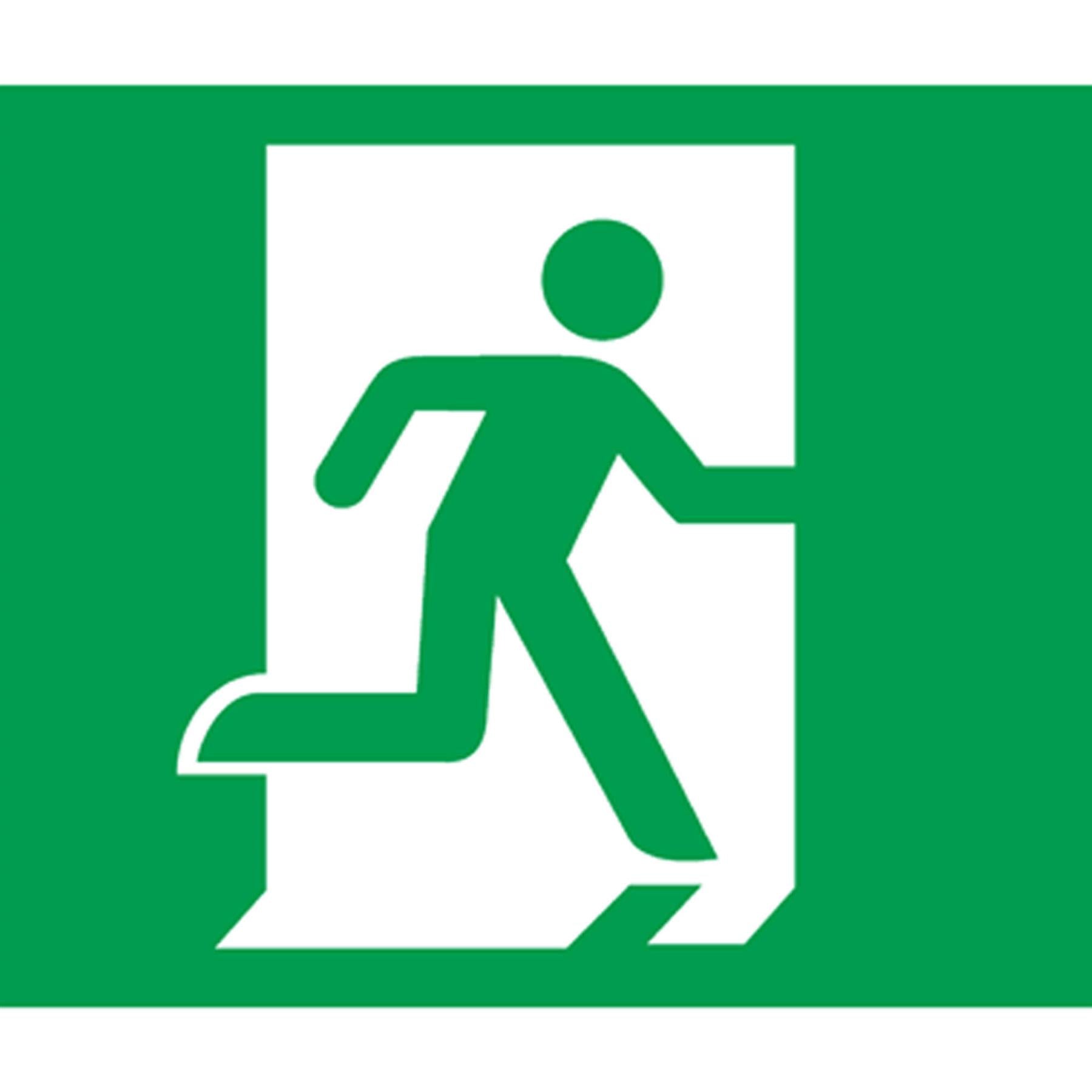 Safe Conditions Safety Sign - Fire Exit (Down) - Rigid Plastic