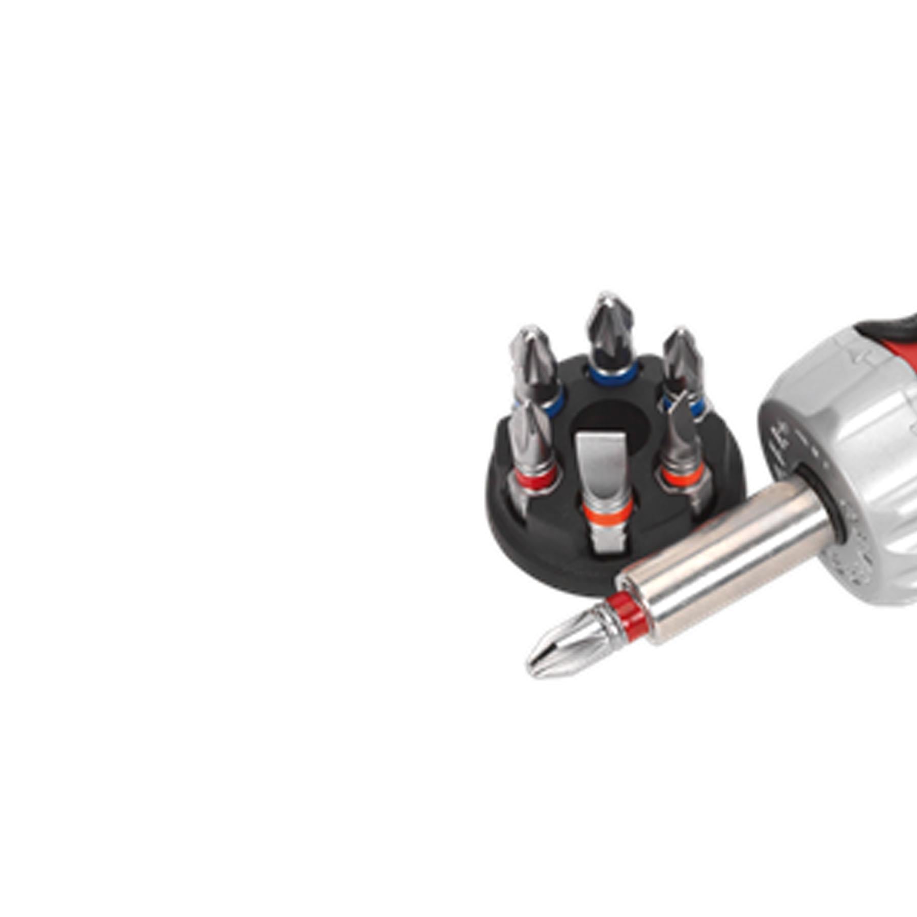 Sealey Fine Tooth Ratchet Screwdriver Set 8pc Stubby Platinum