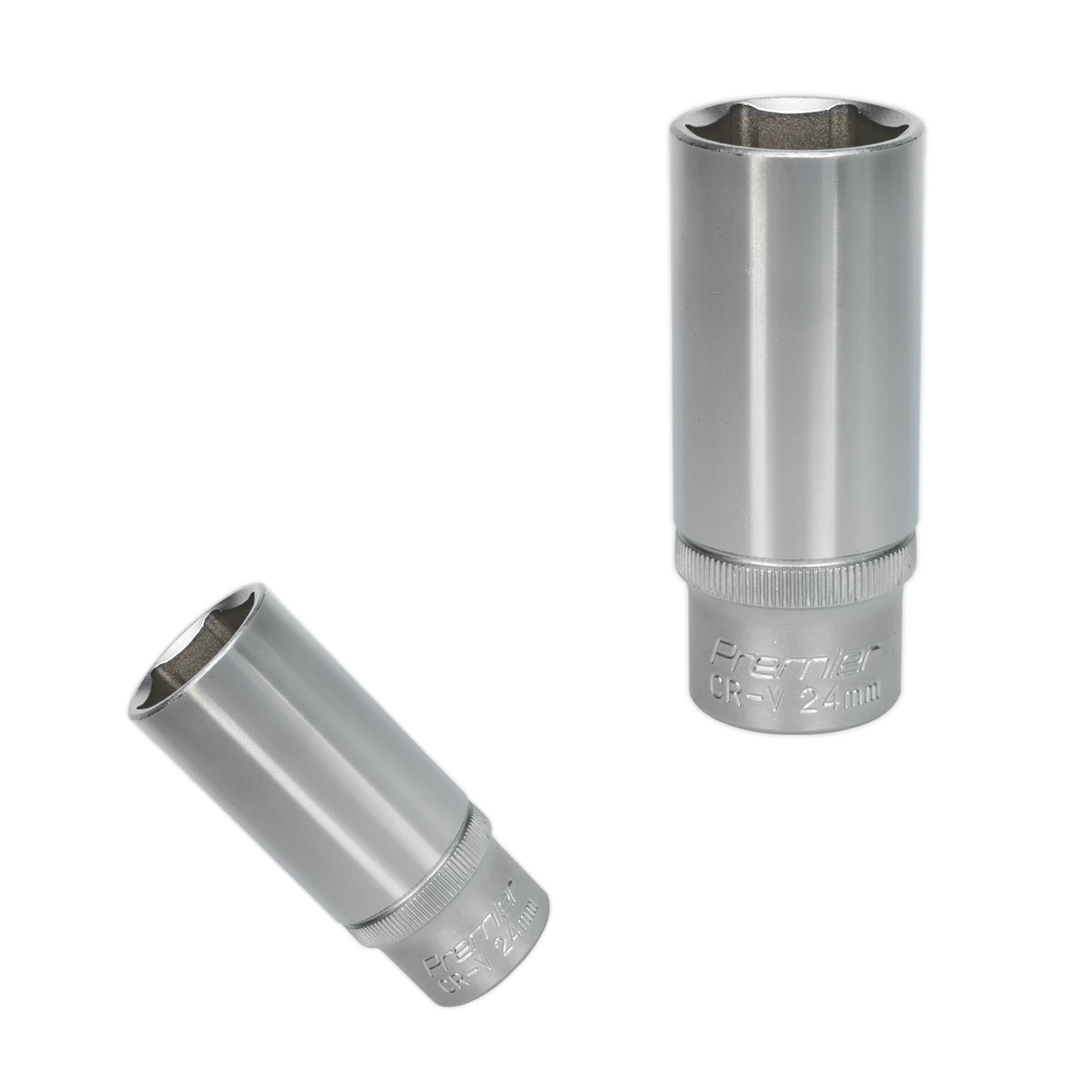 Sealey WallDrive Socket 24mm Deep 1/2"Sq Drive
