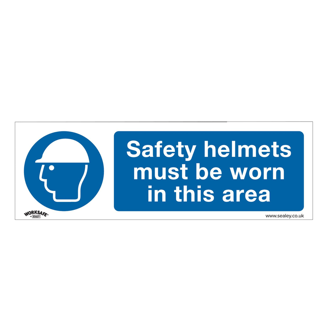 Sealey Plastic Sign - Safety Helmets Must Be Worn In This Area-Pk10