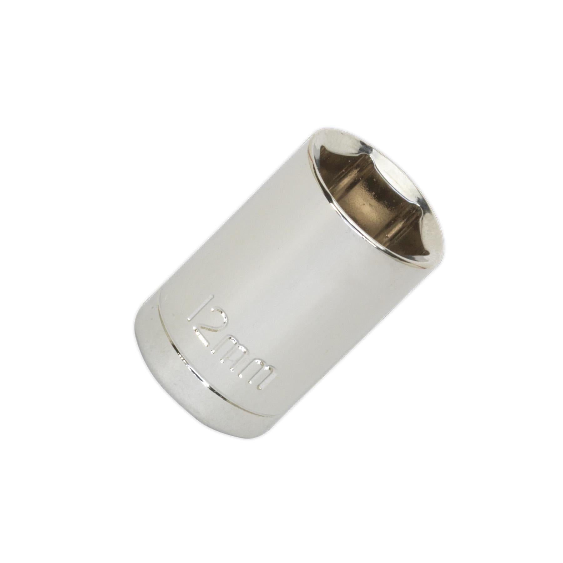 Sealey WallDrive Socket 12mm 3/8"Sq Drive  Carbon Steel