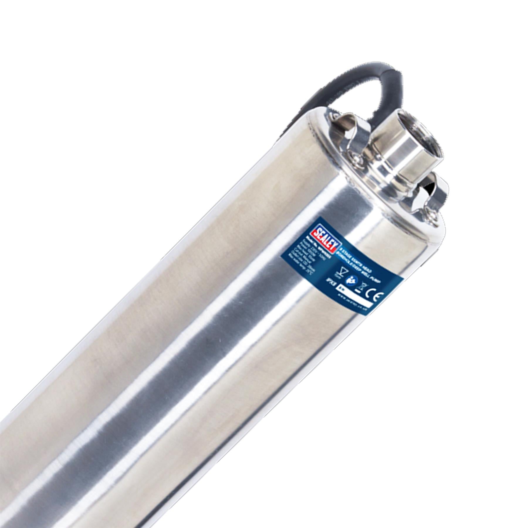 Sealey Borehole/Deep Well Pump 55m Head 9-Stage 230V