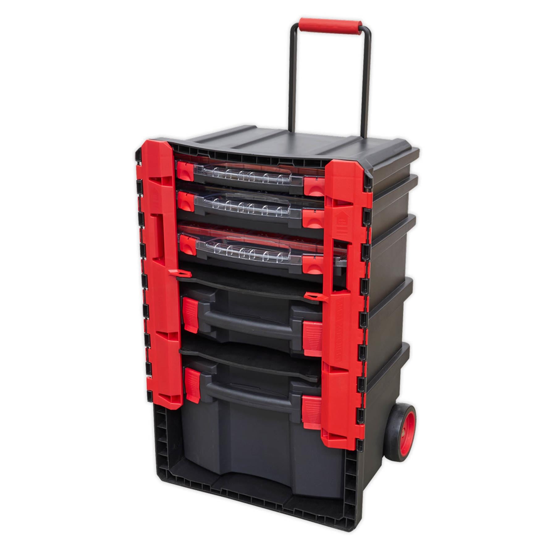Sealey Professional Mobile Toolbox with 5 Removable Storage Cases