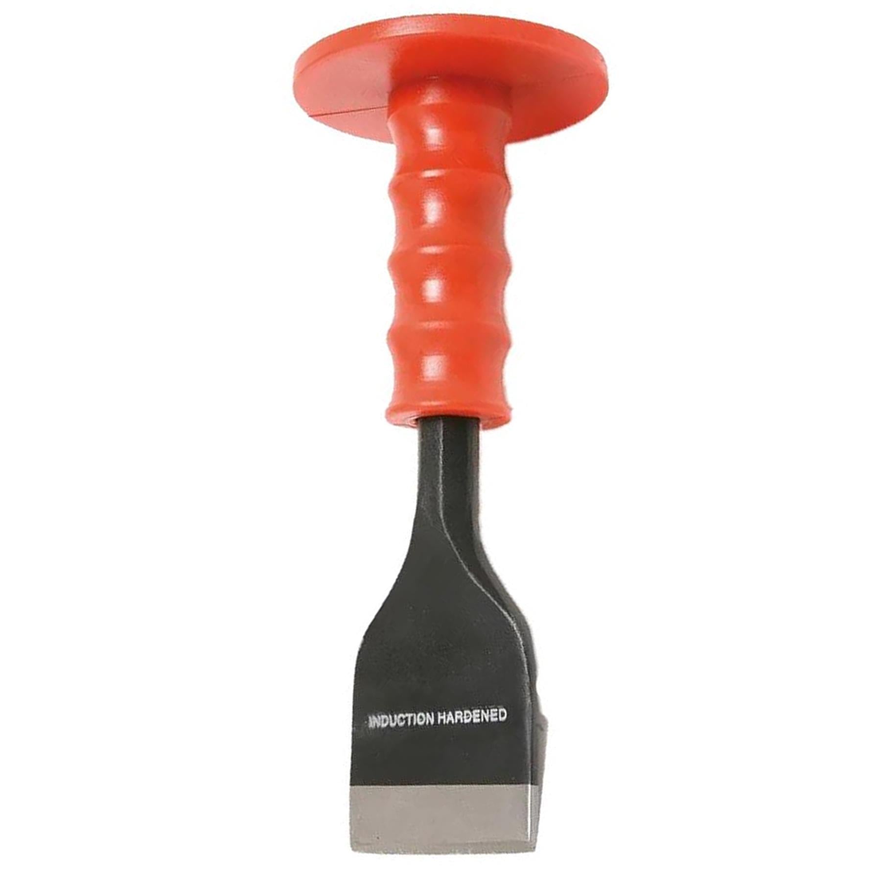 Set of 2 Brick Bolster 2 1/4" & 4" Pro Bolster Chisel Soft Rubber Guard Masons Bricklayer