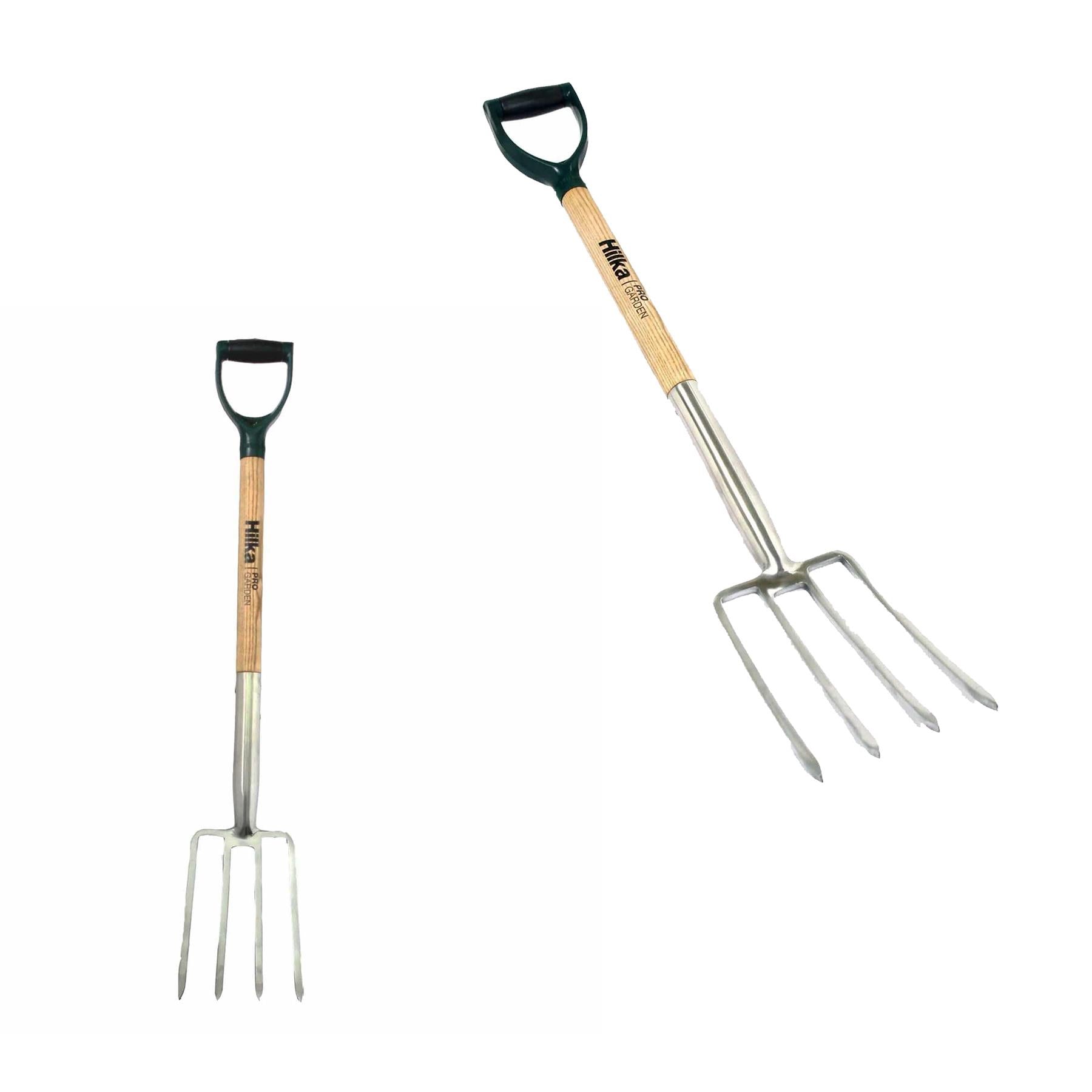 Stainless Steel Ergonomic Soft Grip Handle And Hardwood Shaft Border Fork