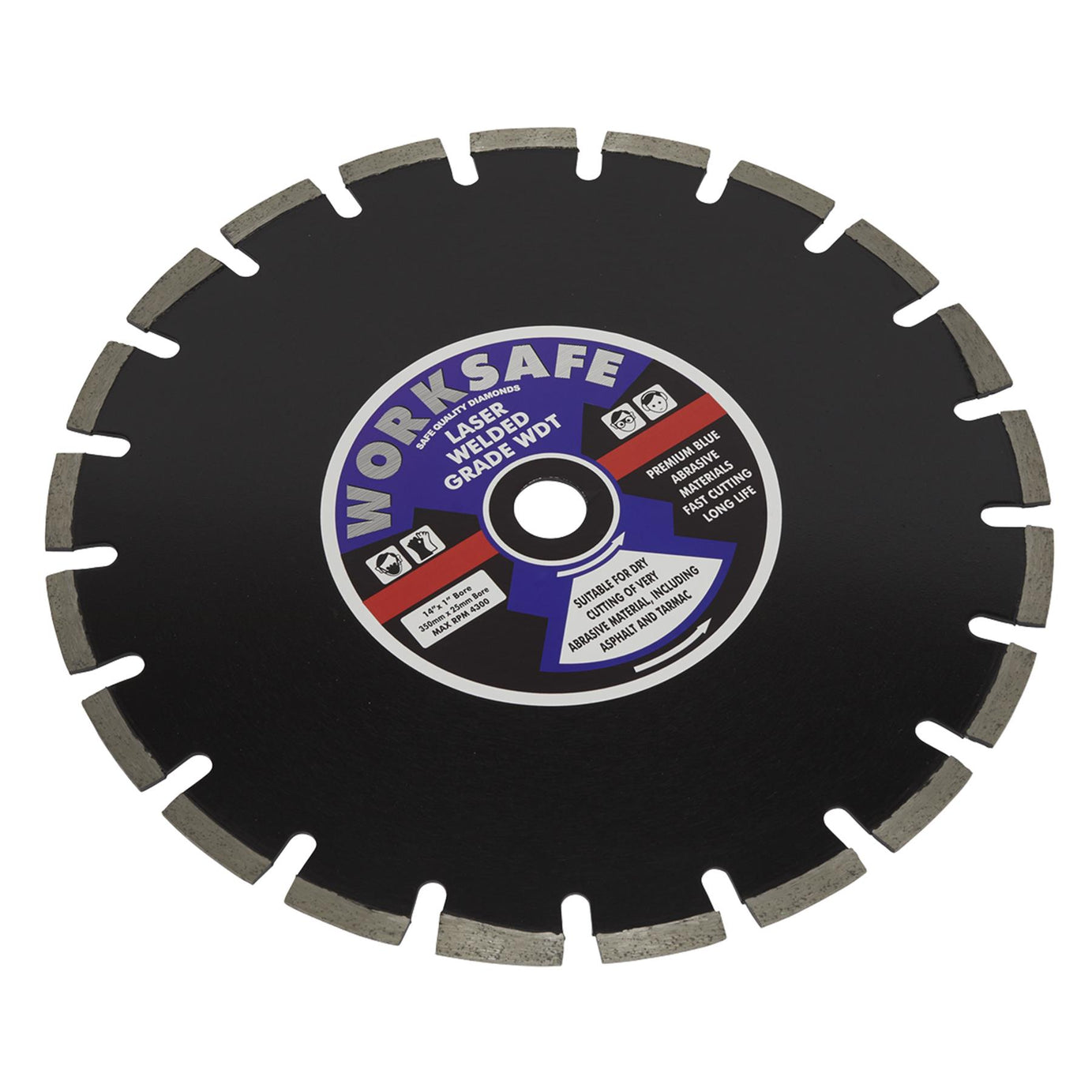 Asphalt/Tarmac Diamond Blade 350 x 25mm. Sealey