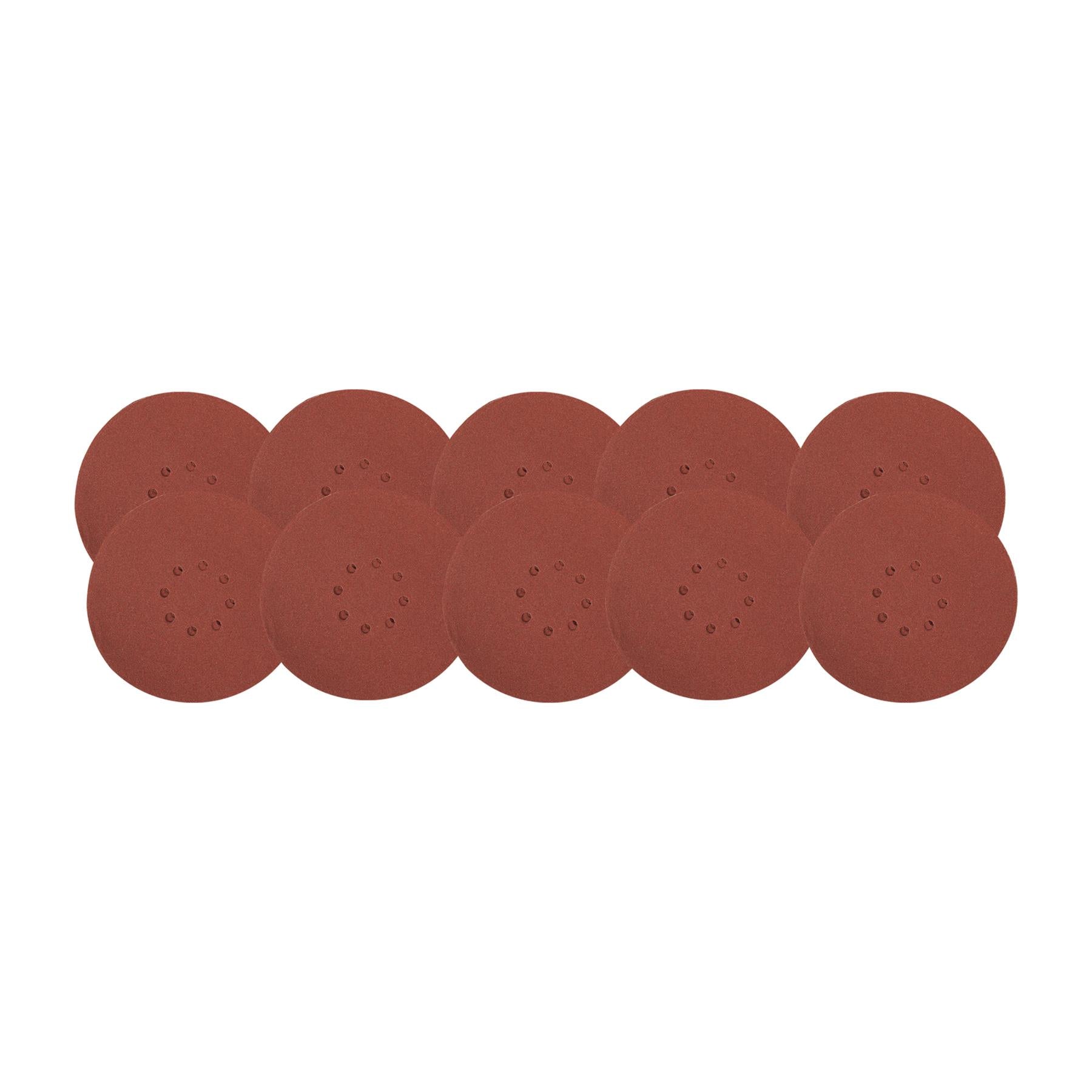 10 PACK-225mm Grits 80 Sanding Sheet Discs-Punched Aluminium Oxide Hook Loop