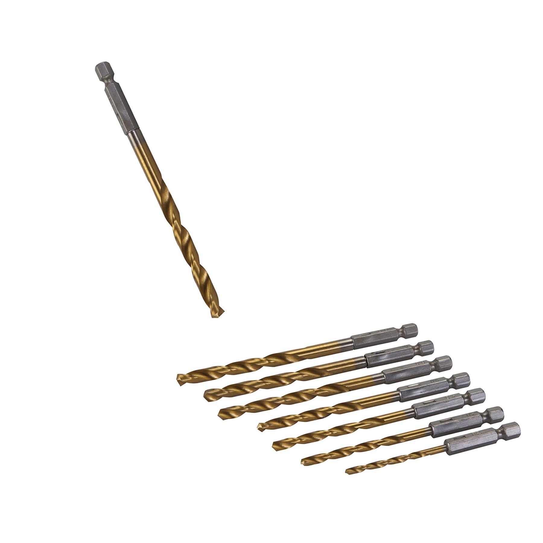 7 Piece Hex Shank Drill Bit Set 3mm - 6.5mm Fits All Standard Bit Holders