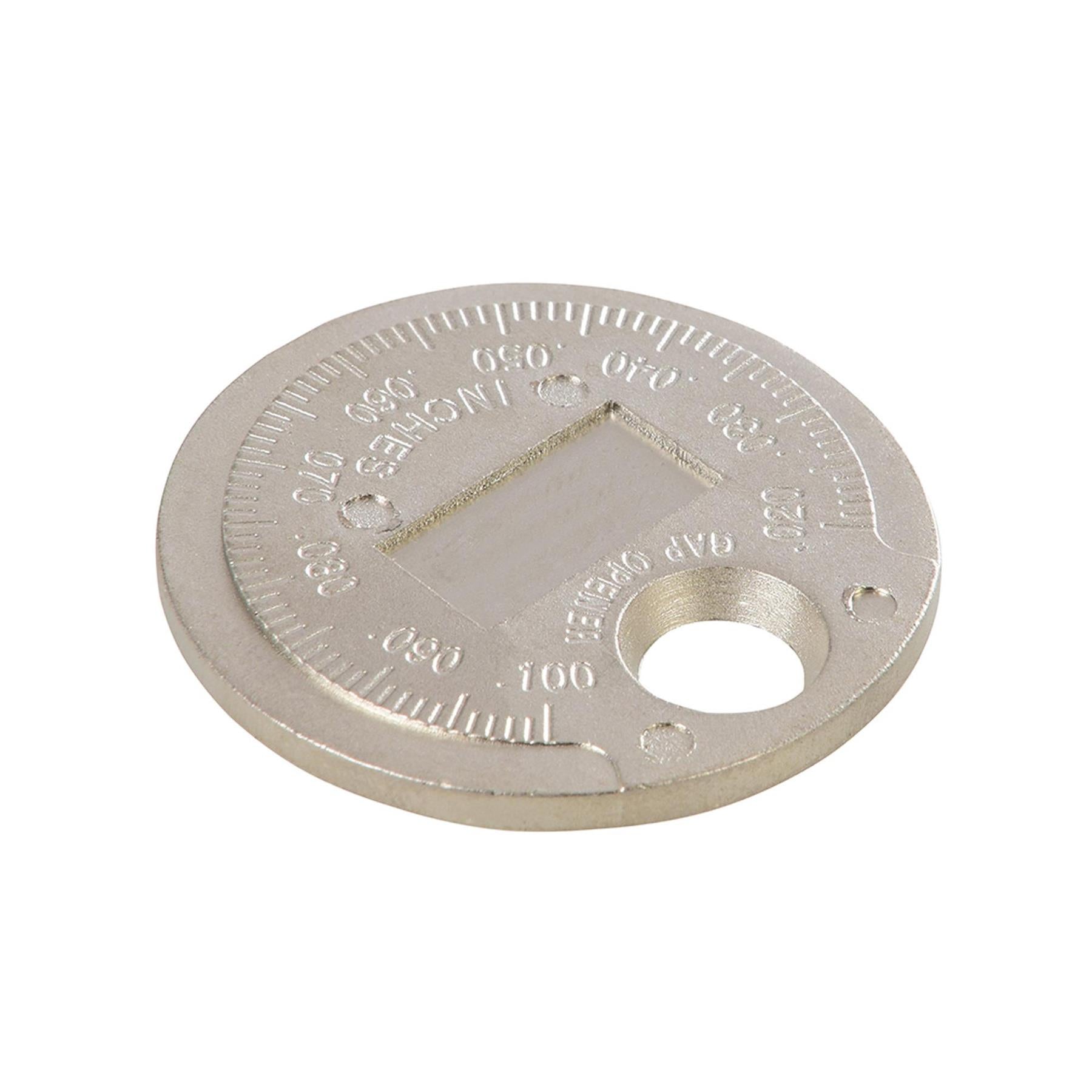 Spark Gap Plug Tool 0.5 - 2.55mm 0.02 - 0.1" Coin Type Tool With Flanged Hole
