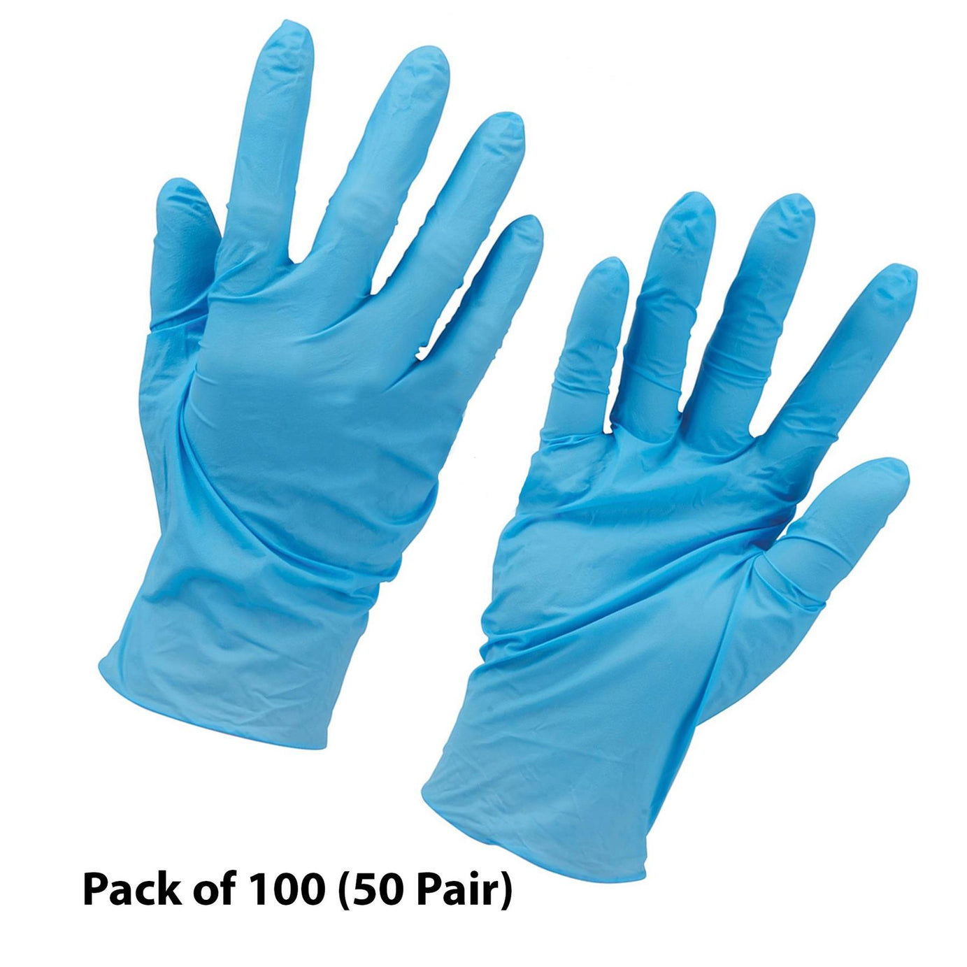 100 Pc Disposable Nitrile Gloves Powder Free Large Food Use Mechanic Medical