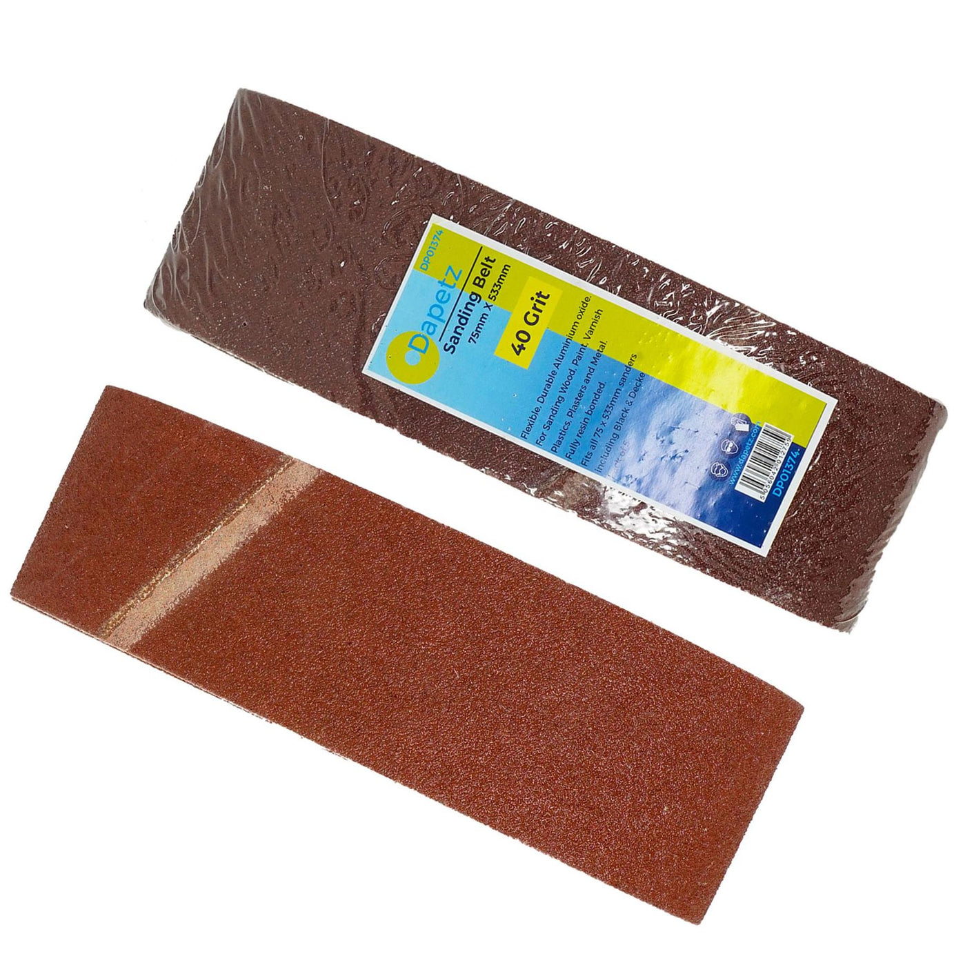 5 x Sanding Belts 75 x 533mm 40 Grits  Dapetz  Sanders MAKITA / BOSCH etc.