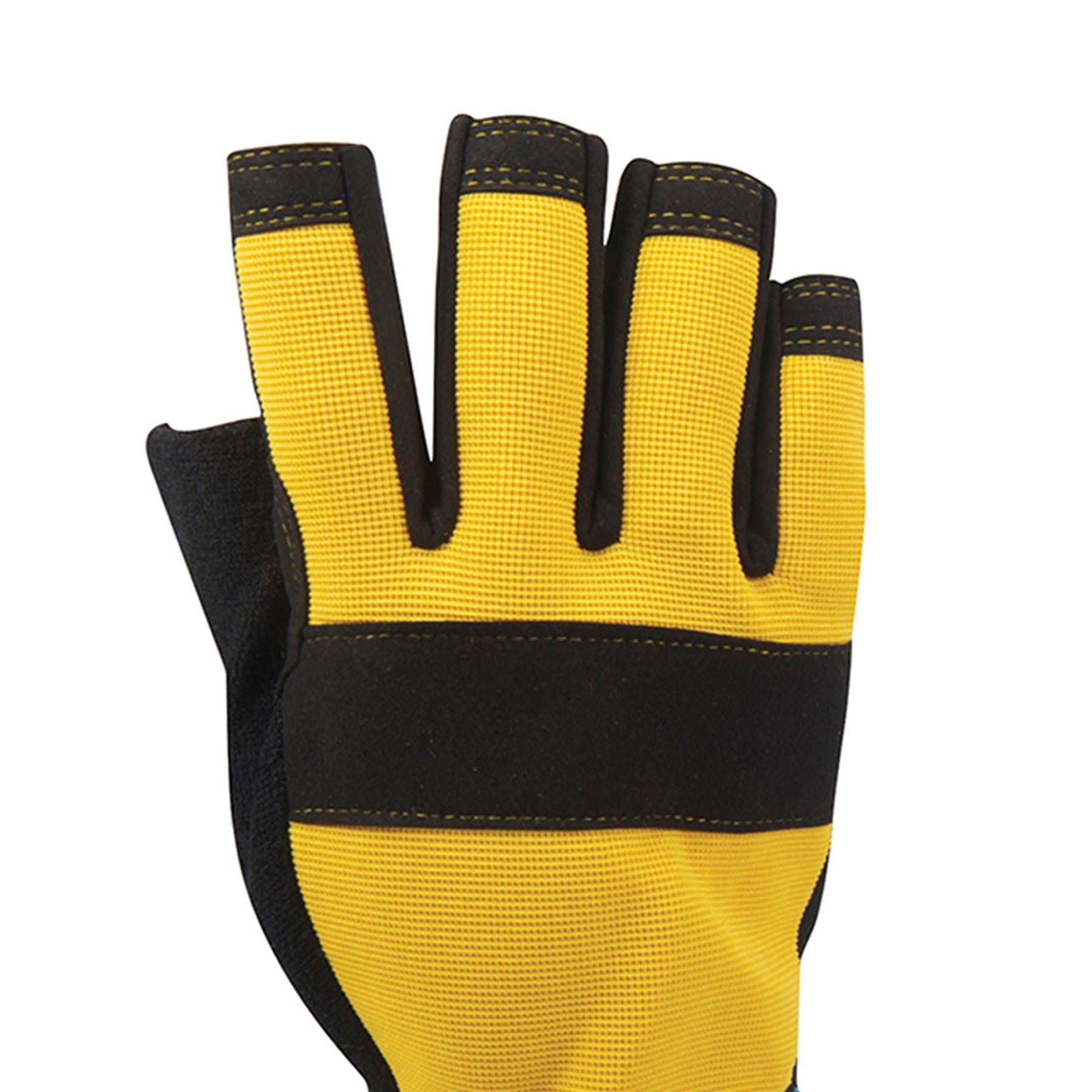 5 X Fingerless Mechanics Gloves Large High Quality Durable For Automotive Use