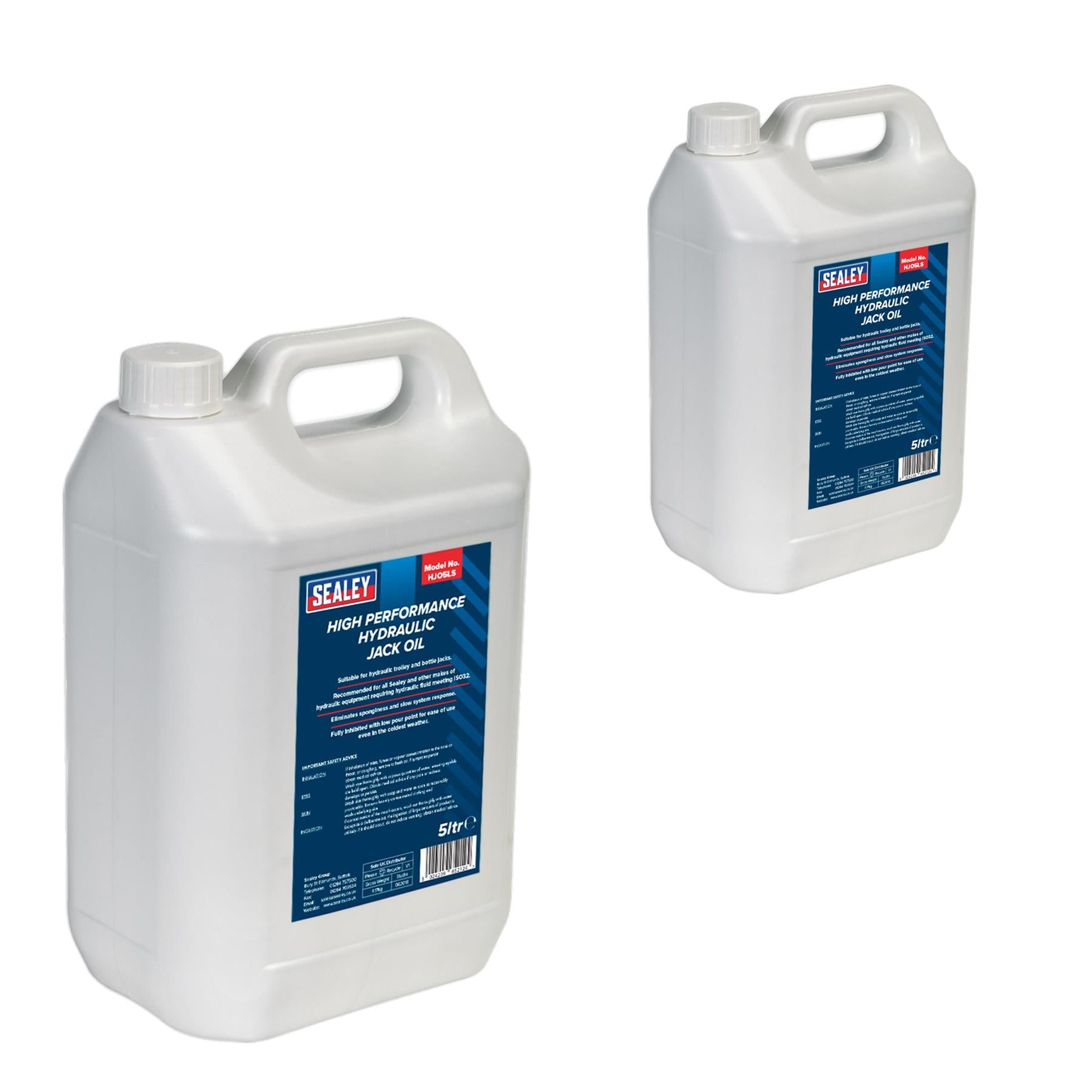 Sealey Hydraulic Jack Oil 5L - Pack of 4  Garage Workshop DIY