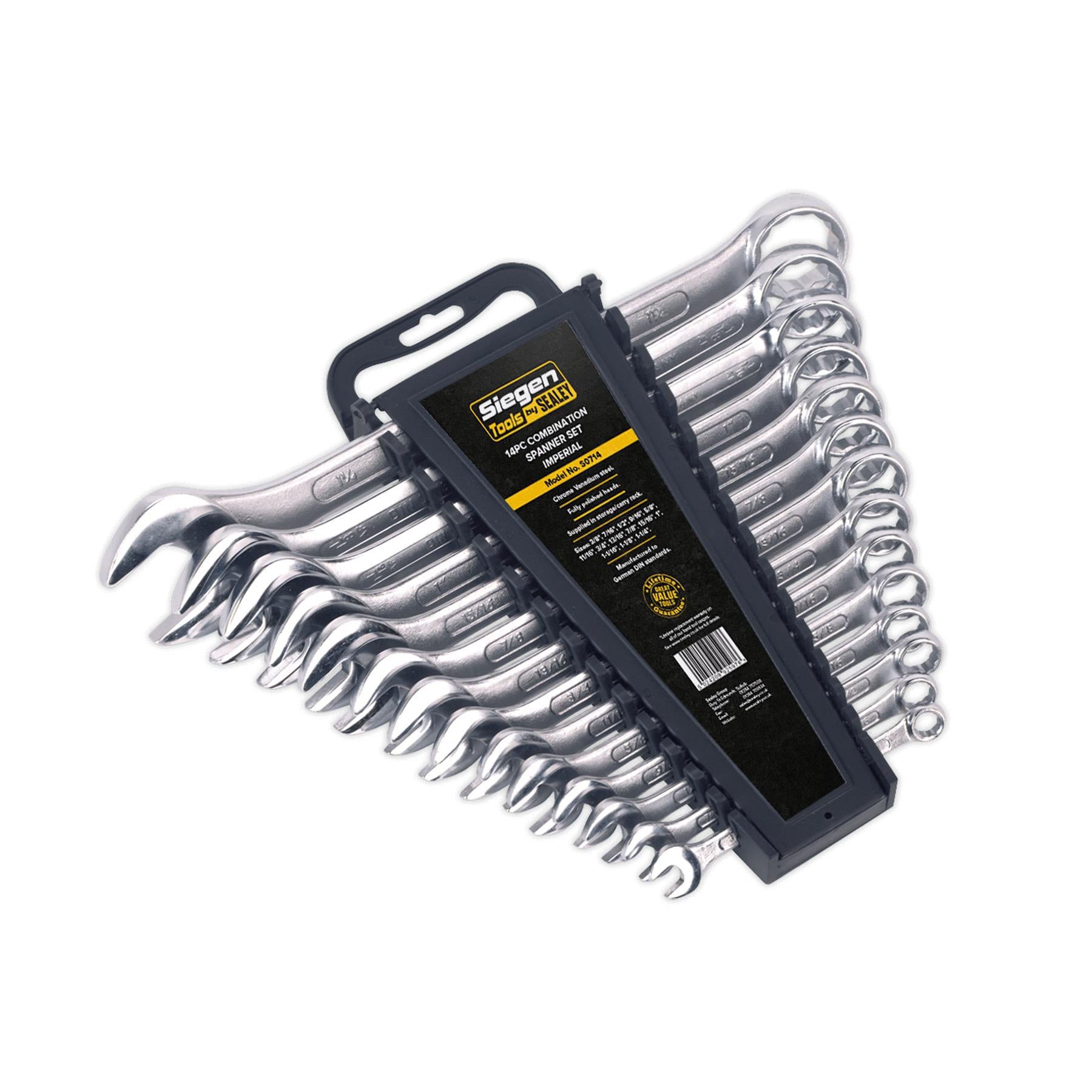 Sealey Combination Spanner Set 14pc Imperial