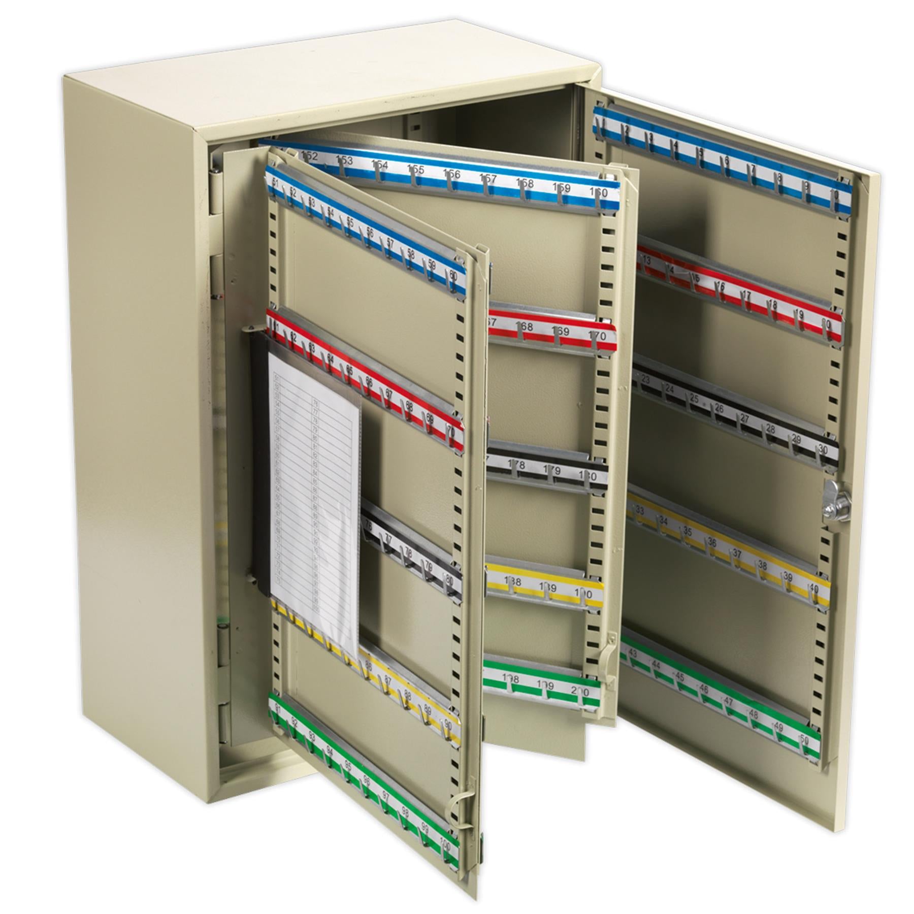 Sealey Key Cabinet 300 Key Capacity  Steel construction with two keys.
