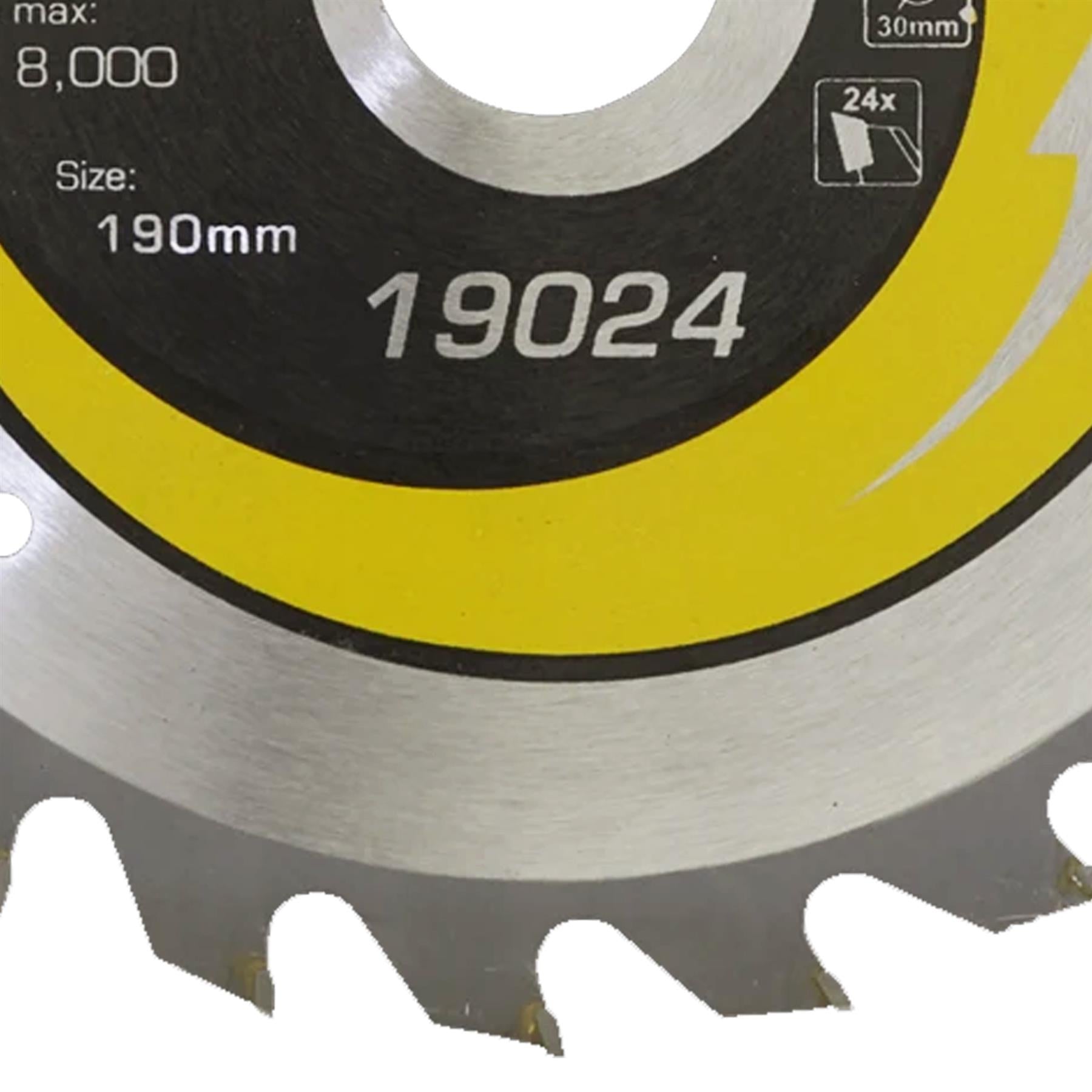 Sealey Trade Circular Saw Blade 190 x 30mm - 24tpu