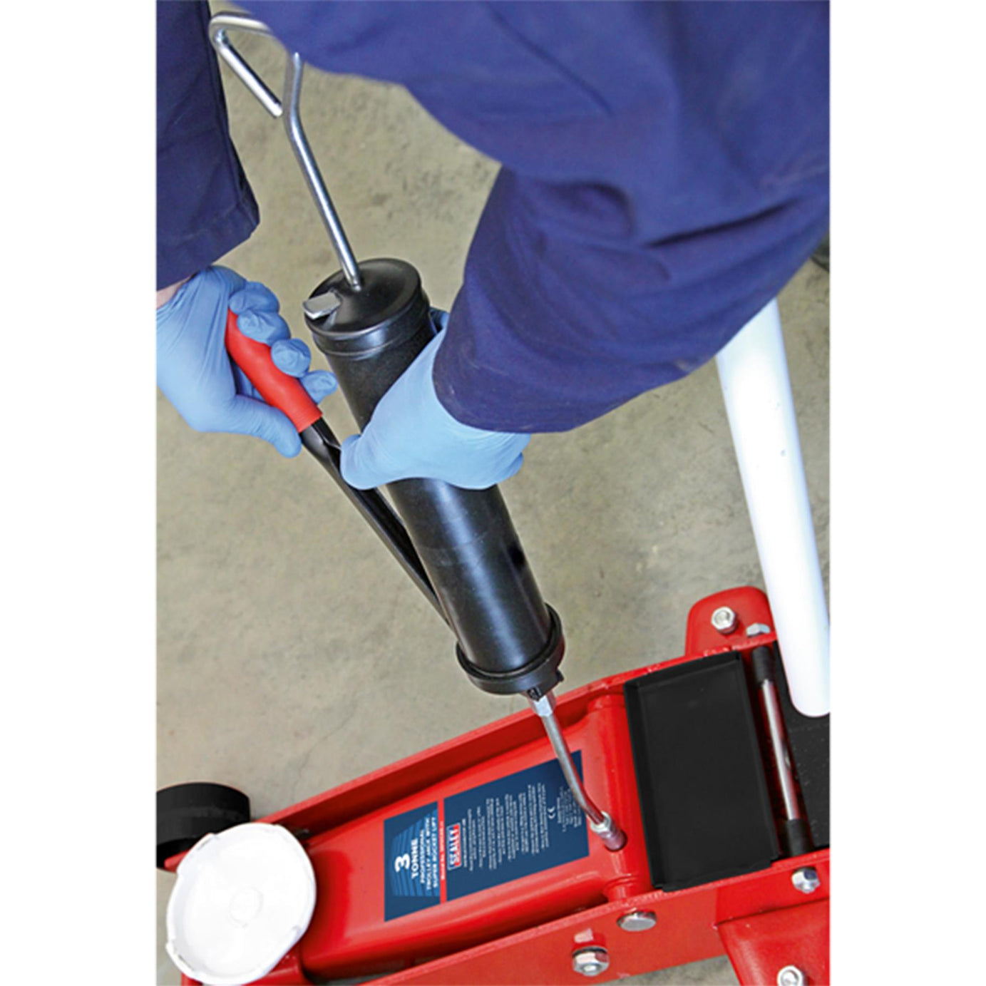 Sealey Side Lever Grip Grease Gun 3 Way Fill Greaser 7000 PSI 400g Lubrication