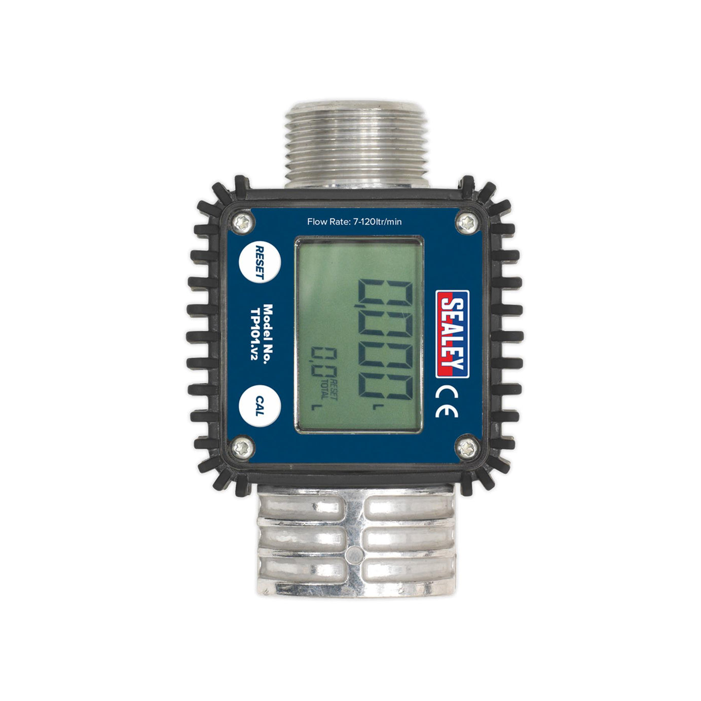 Sealey Digital Diesel & Fluid Flow Meter 28mm High LCD Display
