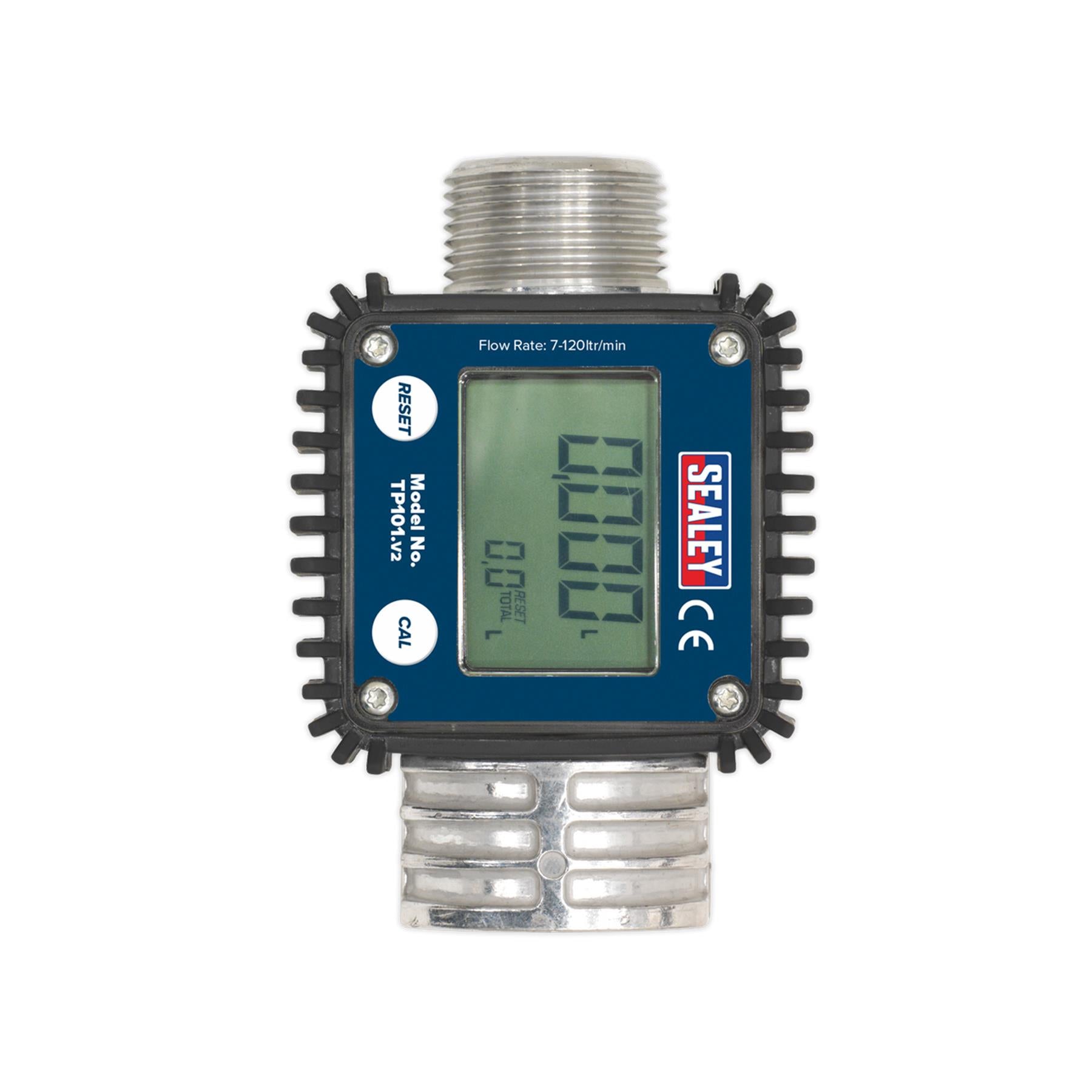 Sealey Digital Diesel & Fluid Flow Meter 28mm High LCD Display