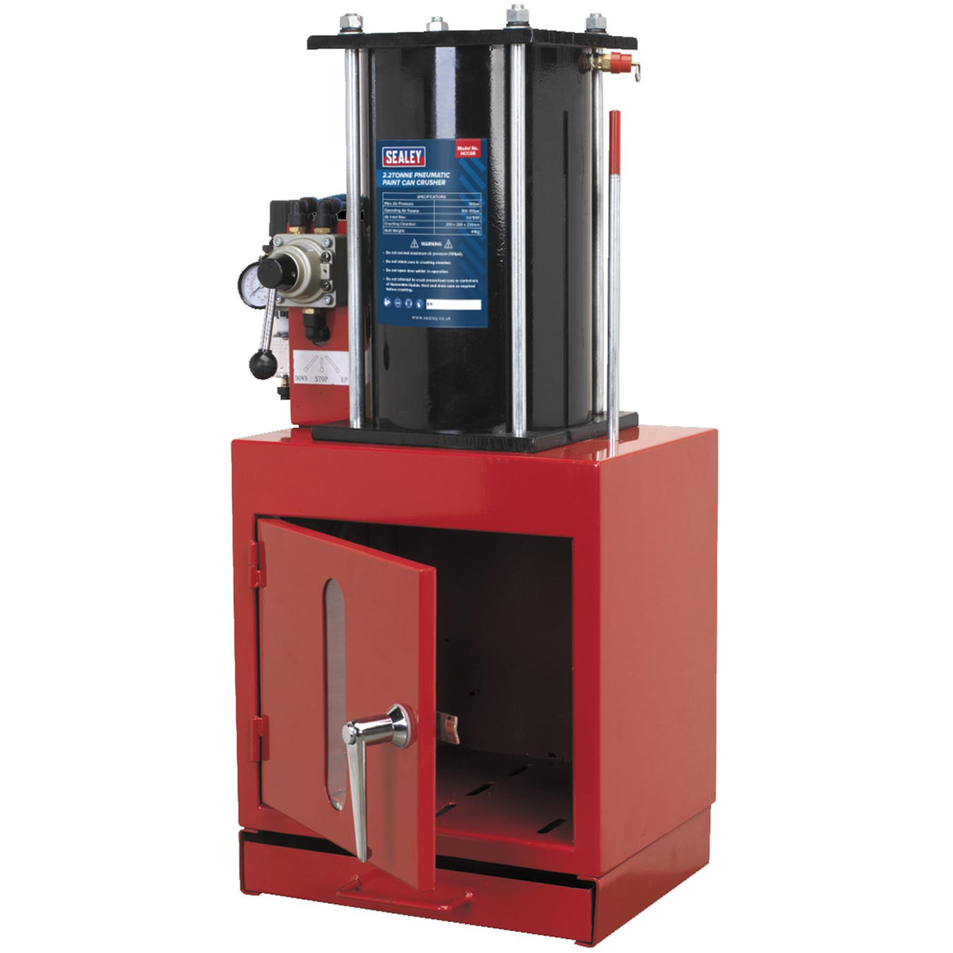 Sealey Pneumatic Paint Can Crusher 2.2tonne
