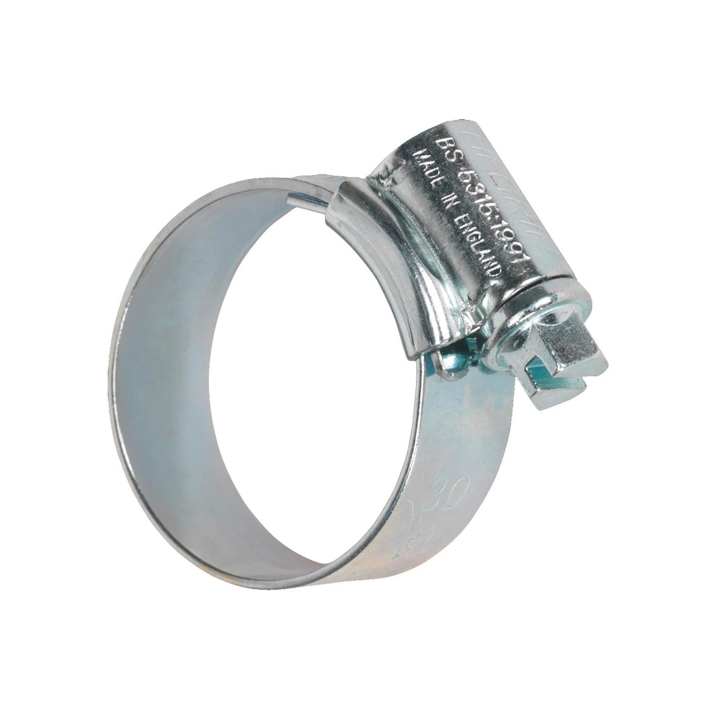 Sealey Hi-Grip Hose Clips Zinc Plated Ø22-30mm Pipe Clamps Worm Drive HCJ1A