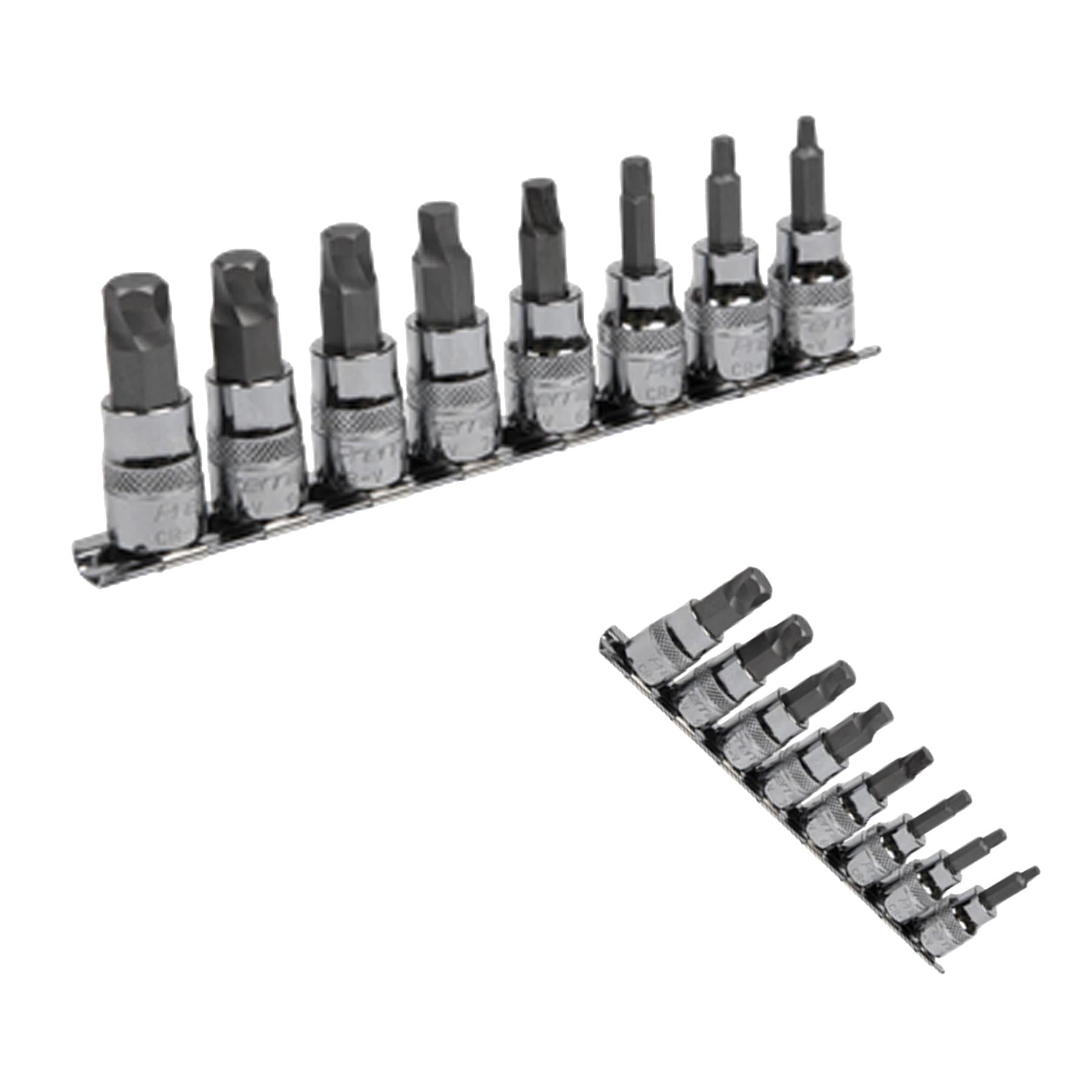 Sealey Hex Socket Bit Set Lock-On 8pc 3/8"Sq Drive Metric