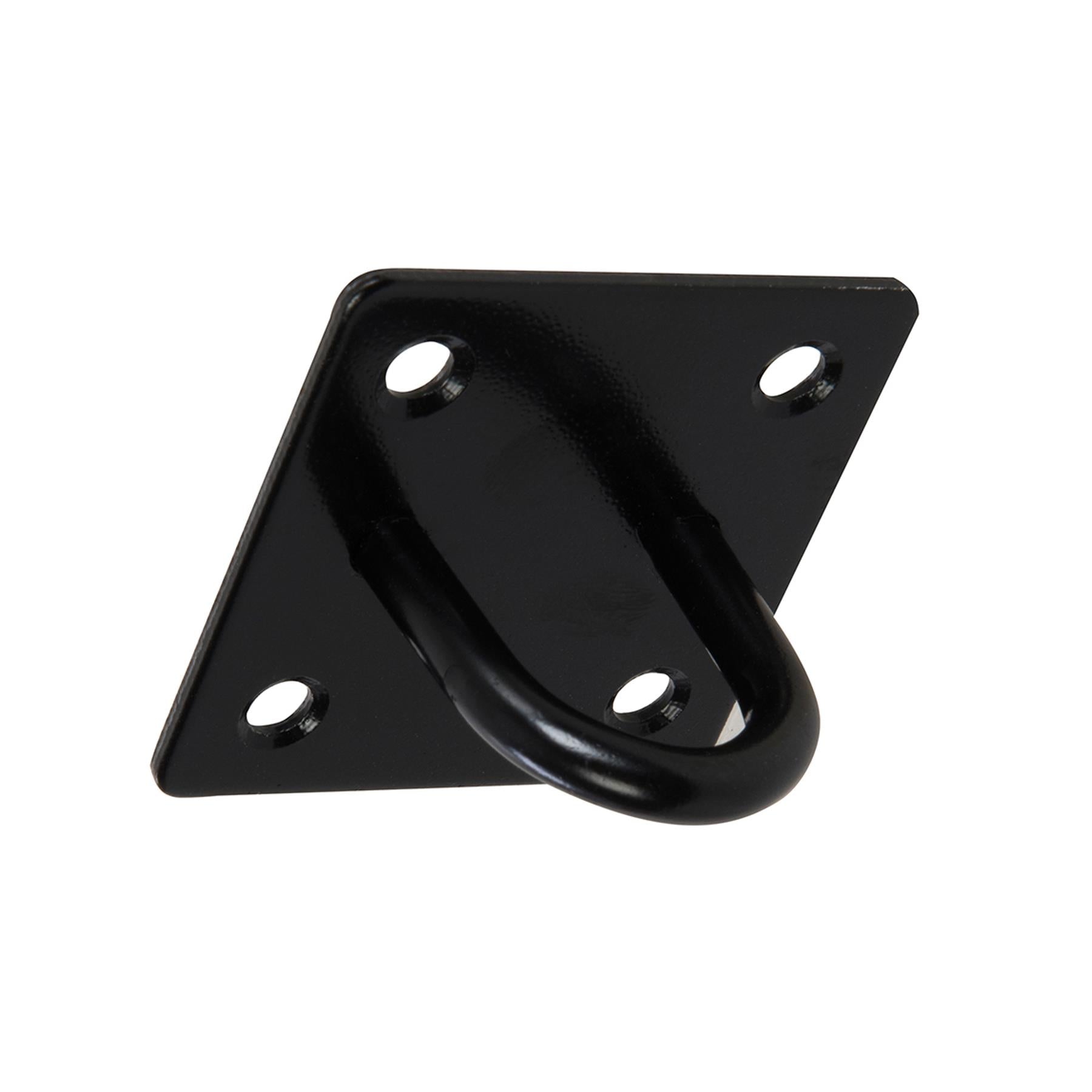 Chain Plate - Staple 50mm X 50mm Black Corrosion Resistant Weatherproof