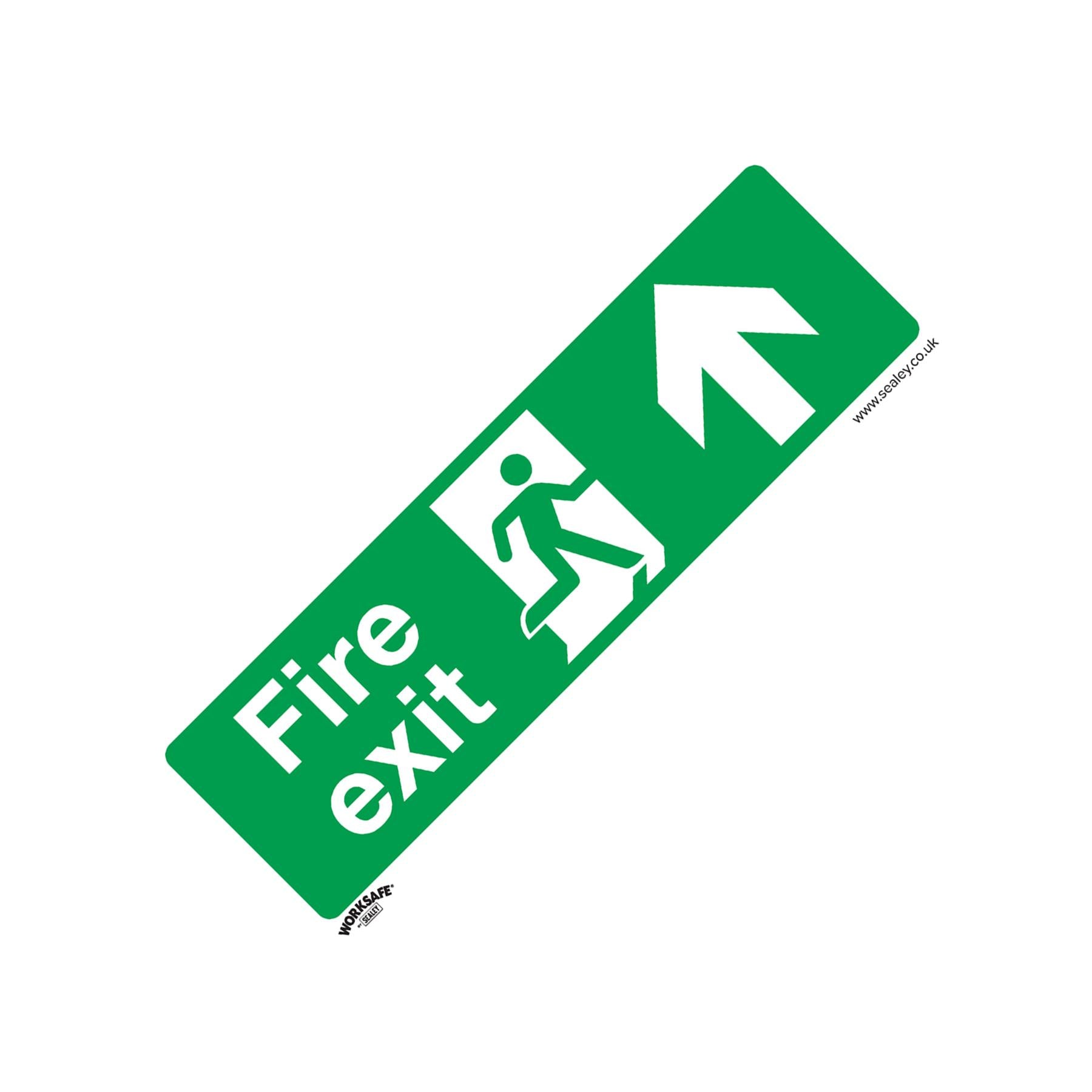 Safe Conditions Safety Sign - Fire Exit (Up) - Rigid Plastic
