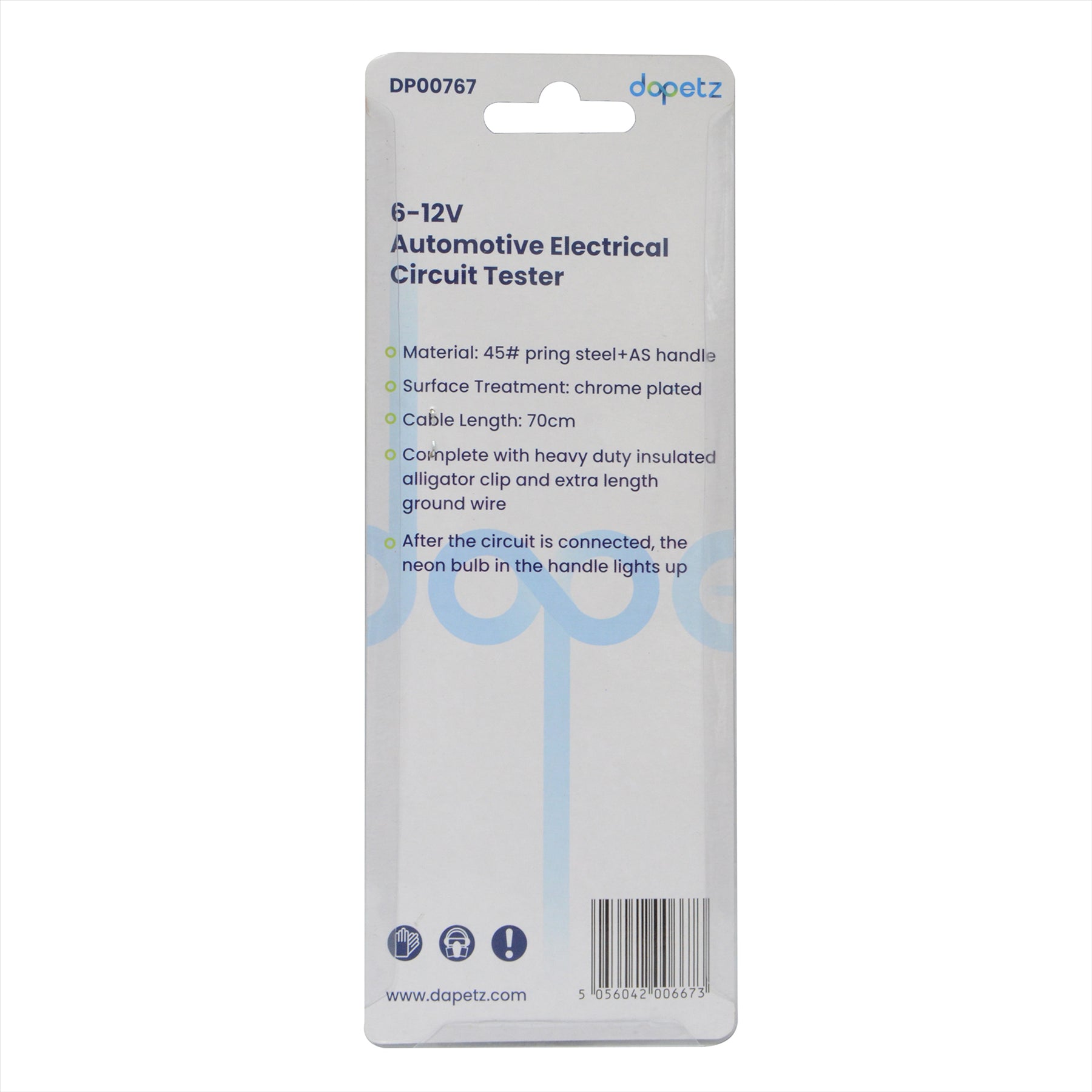 HEAVY DUTY 6-12V AUTOMOTIVE ELECTRICAL CIRCUIT TESTER