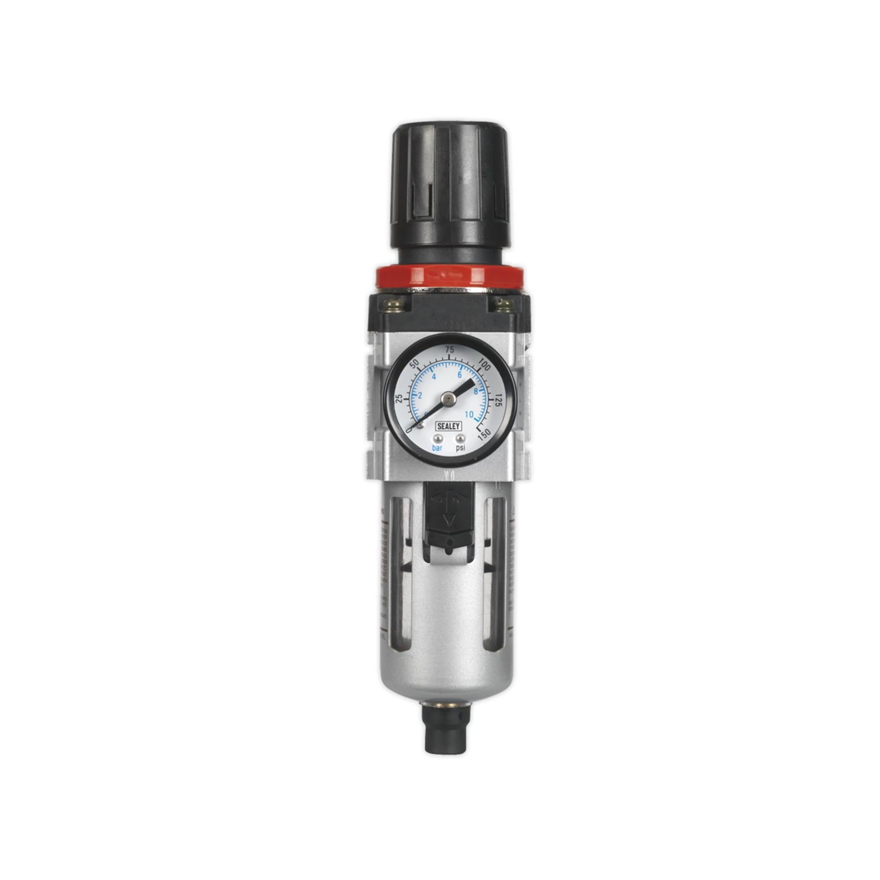 Sealey Die-Cast Control Air Filter/Regulator with Gauge