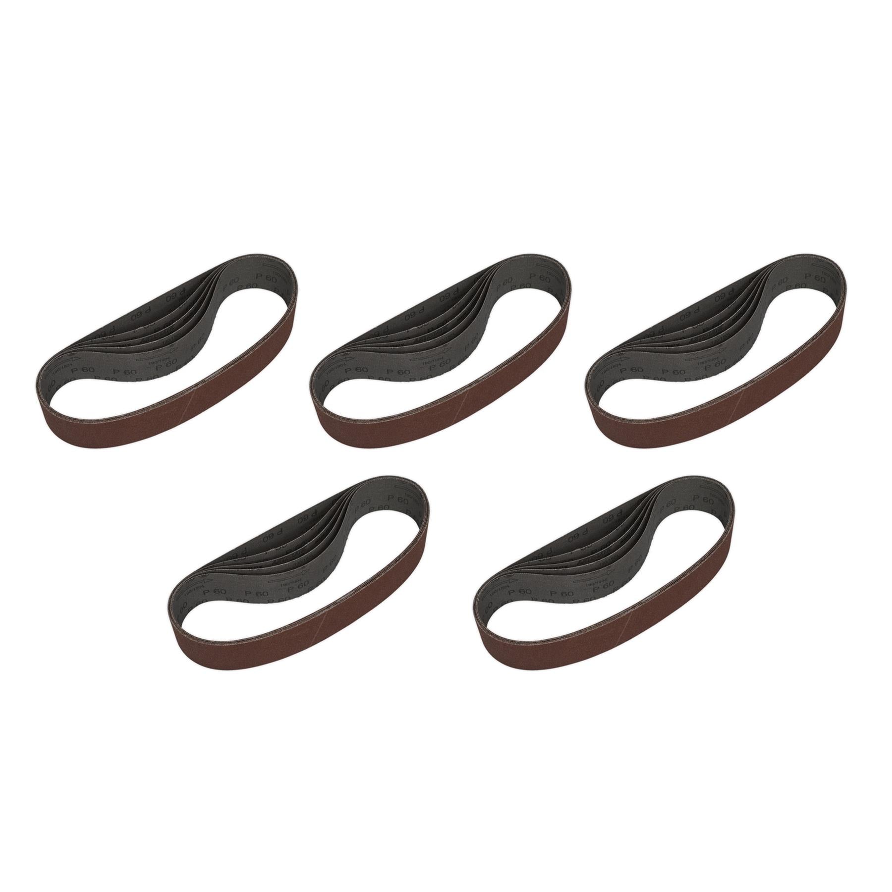 Sealey Sanding Belt 50 x 686mm 60Grit Pack of 5