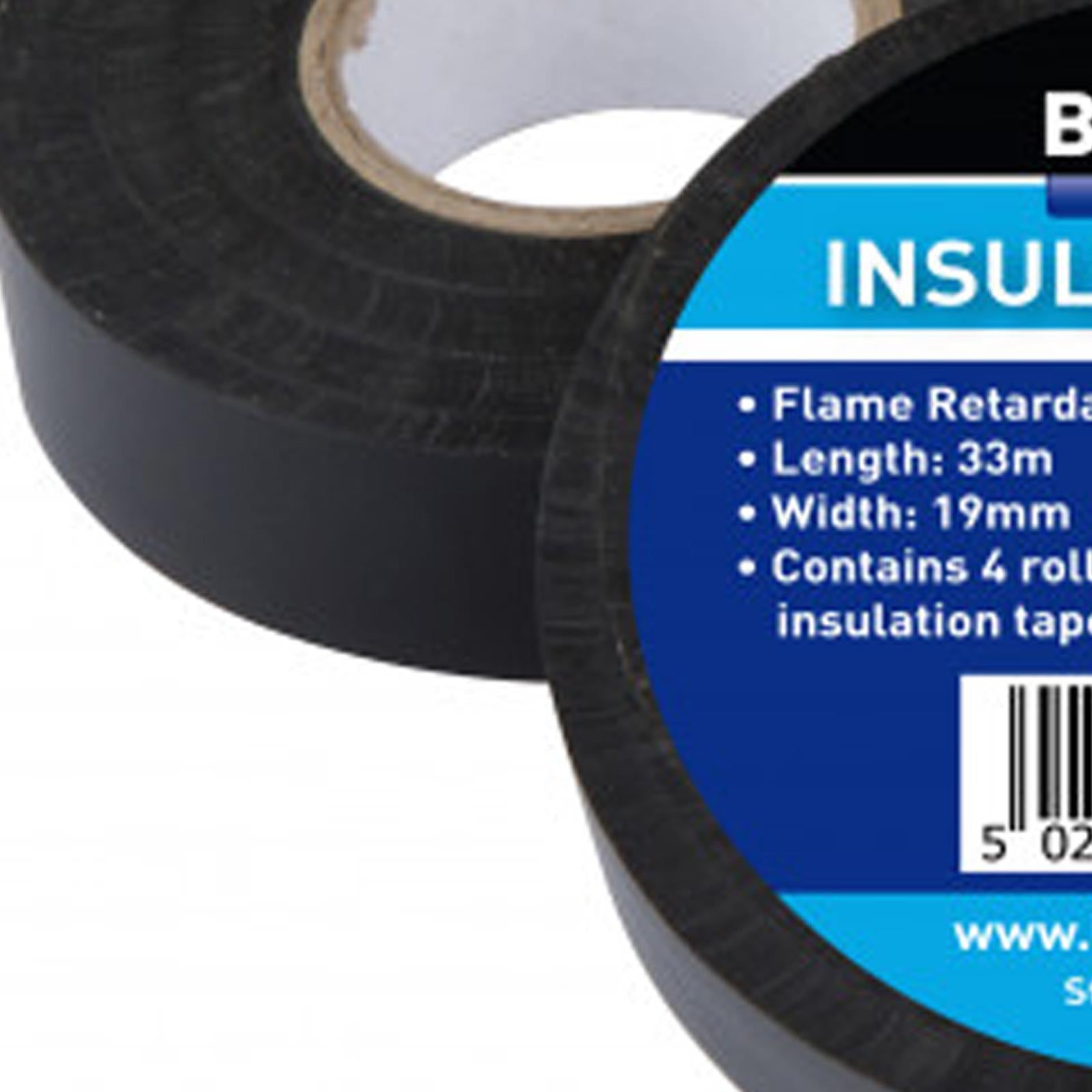 Premium Electrical Pvc Insulation Tape Flame Retardant 19mm X 33m BlueSpot 4pc