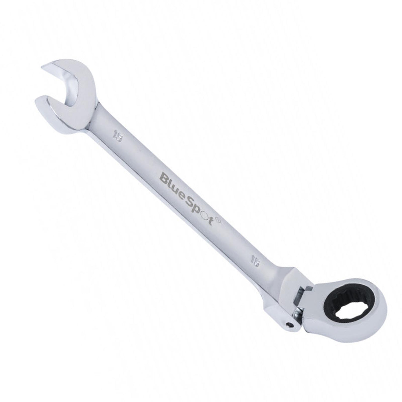 BlueSpot Ratchet Spanner Combination Flexible Head Wrench Metric 15mm