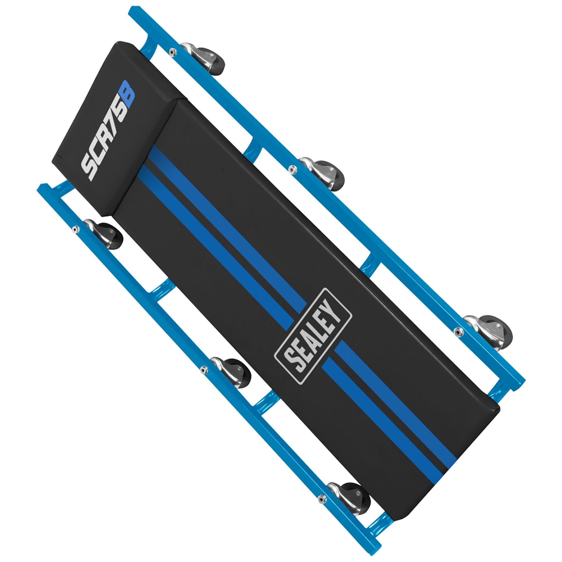 Sealey 36" American-Style Creeper w/ Steel Frame & 6 Wheels - Blue