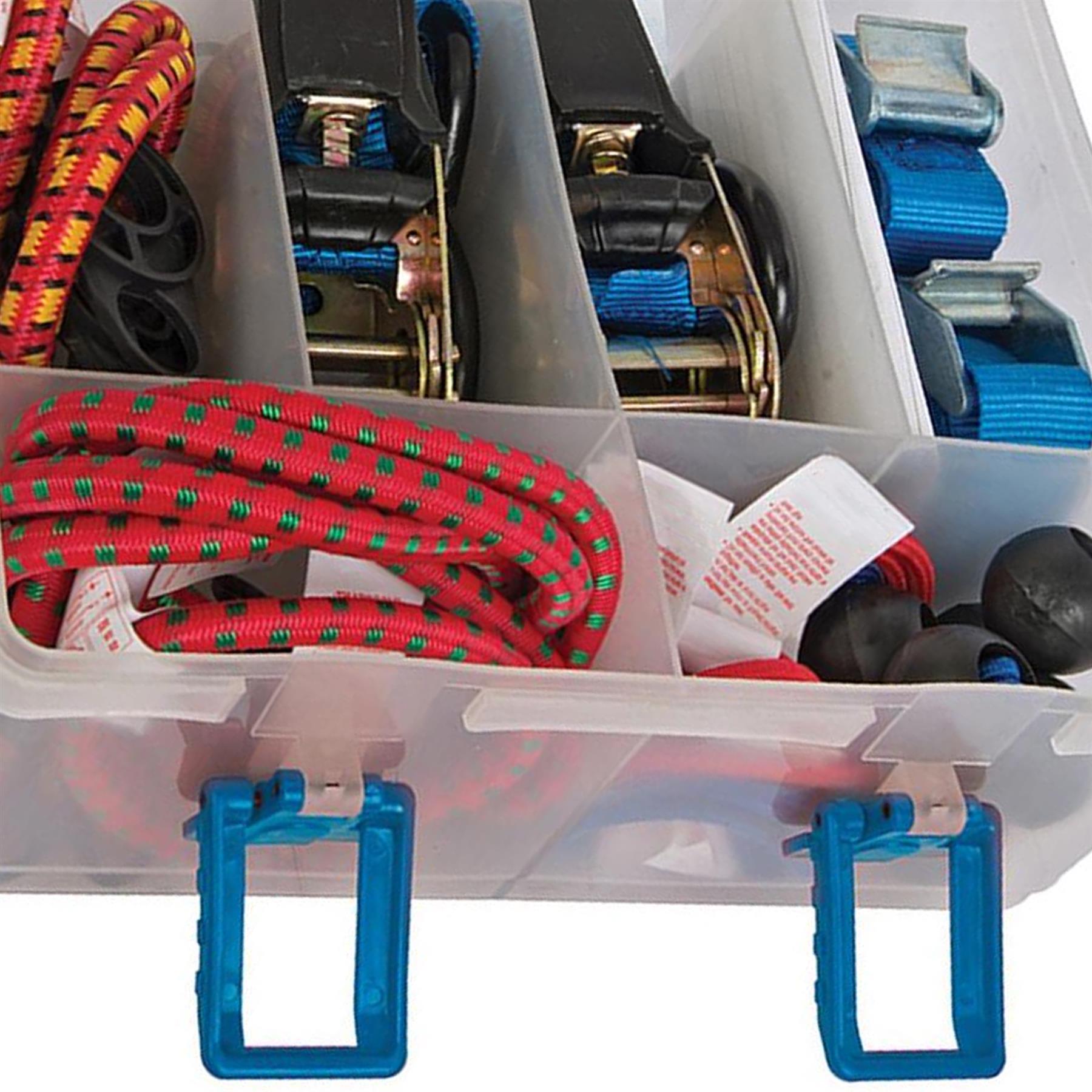 16Pce Bungee Strap Set Tie Down & Bungee Strap Comprehensive Tie-Down Kit