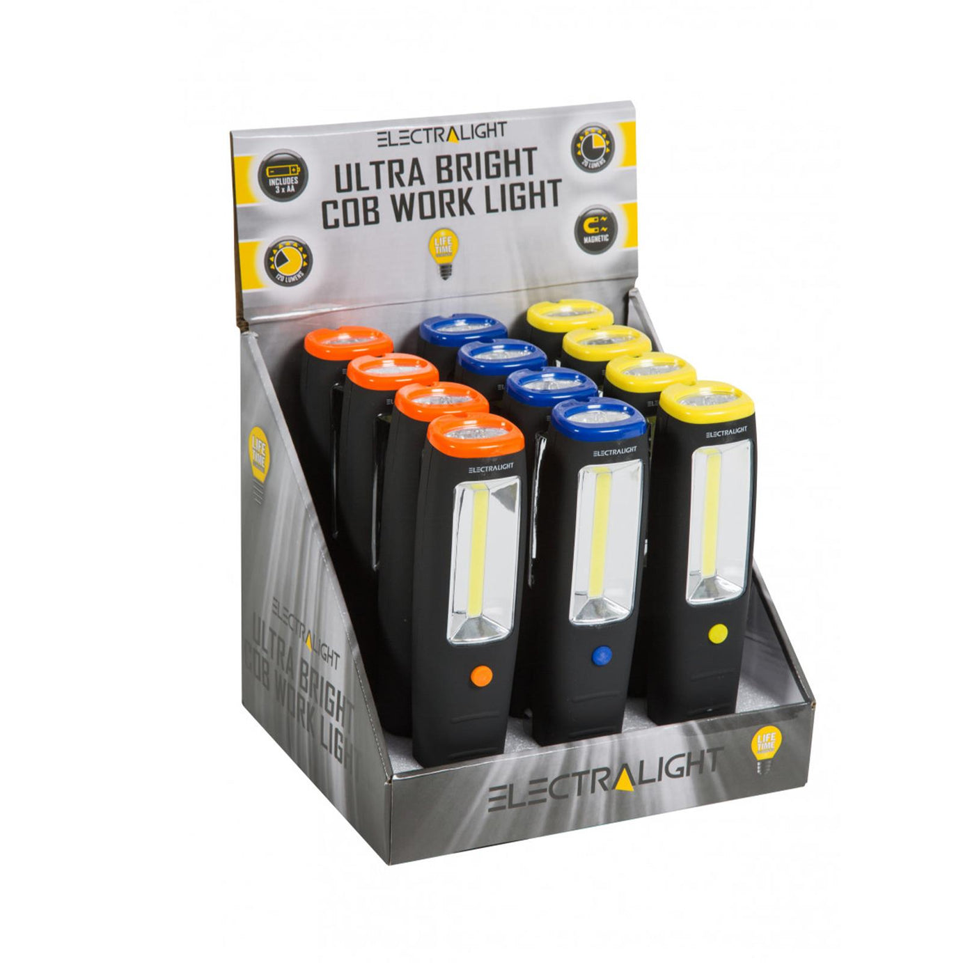 BlueSpot Electralight COB Work Light With Hook, Batteries and Magnet 150 Lumen