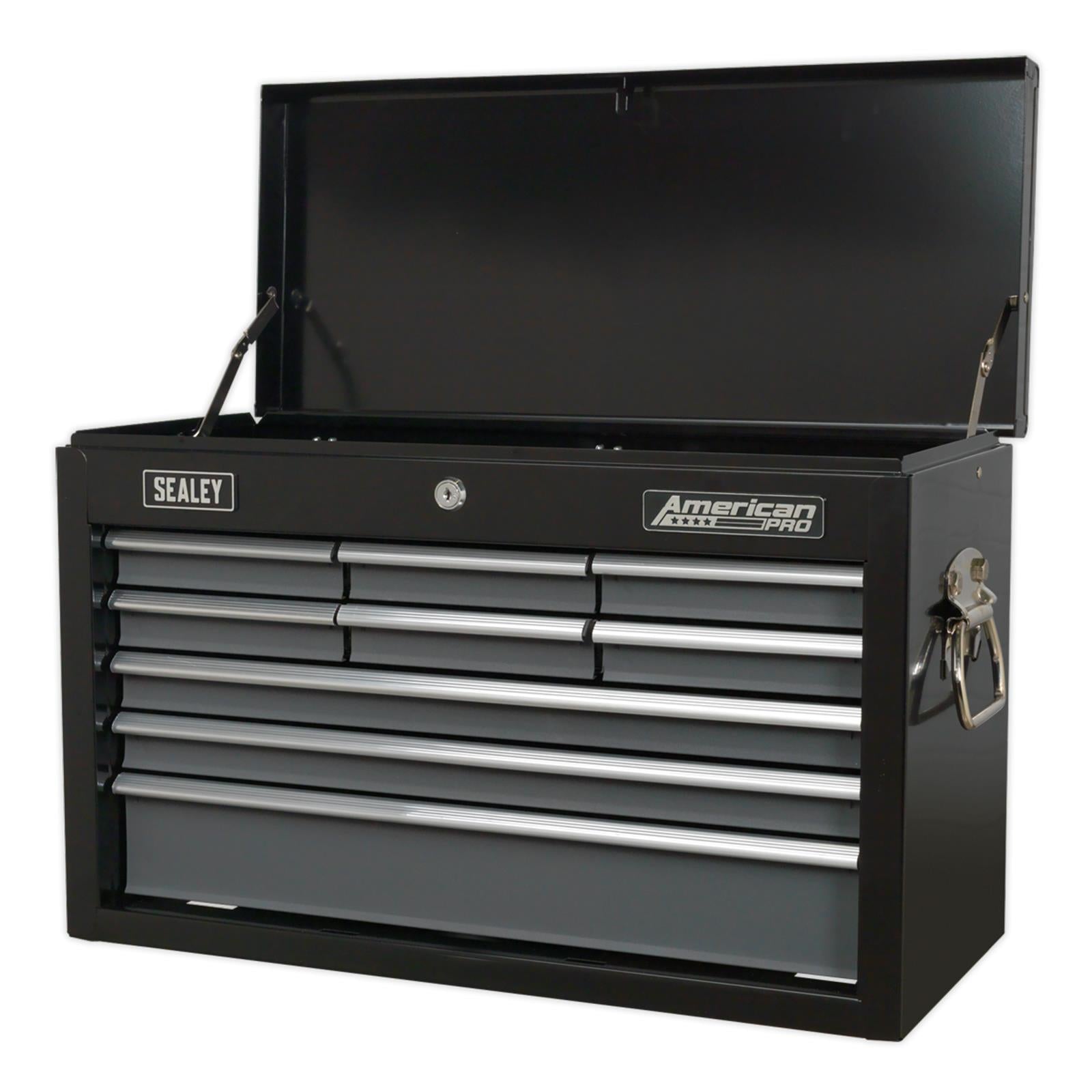 Sealey Topchest 9 Drawer with Ball Bearing Slides - Black/Grey - AP2509B