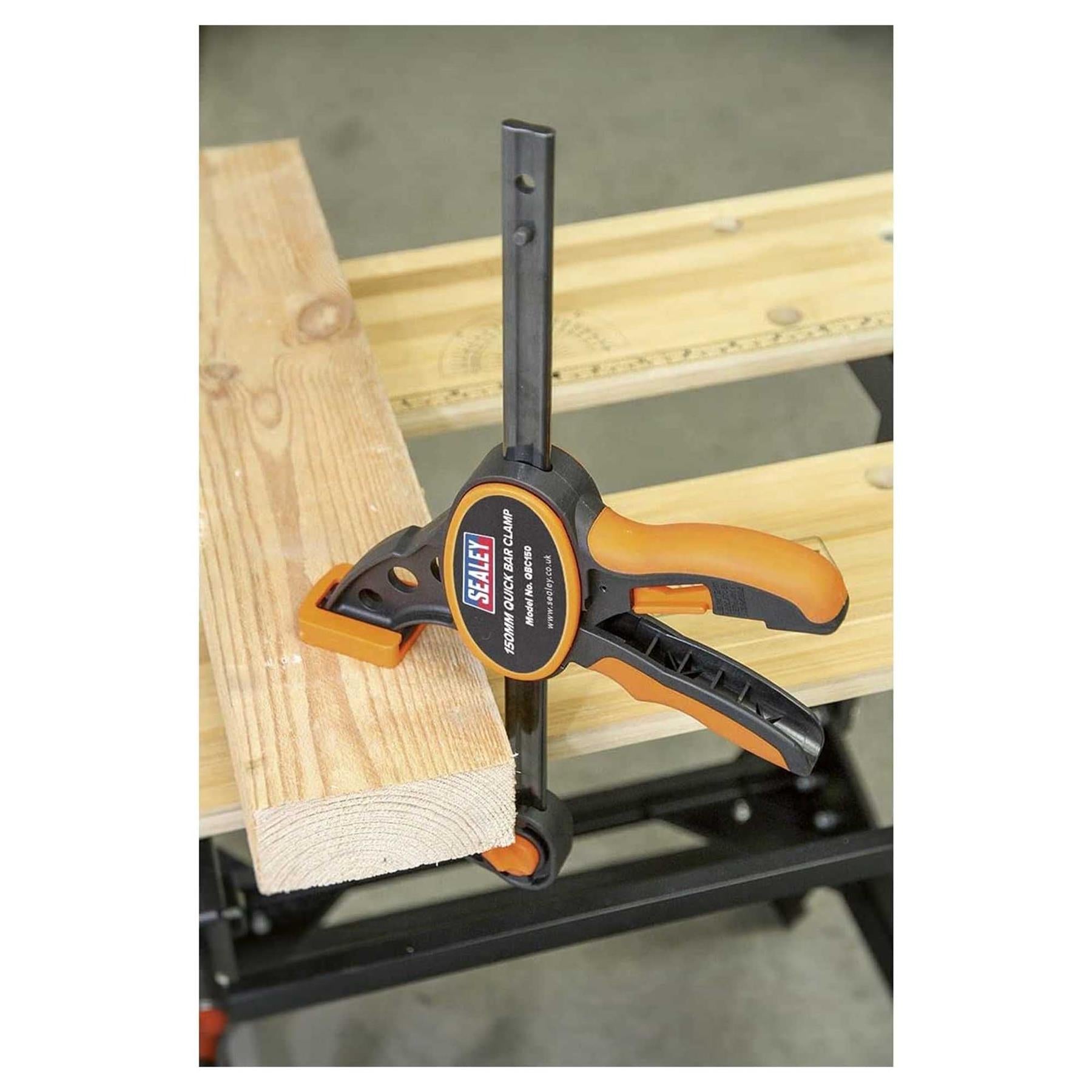 Sealey Quick Bar Clamp 150mm - 2pc Set